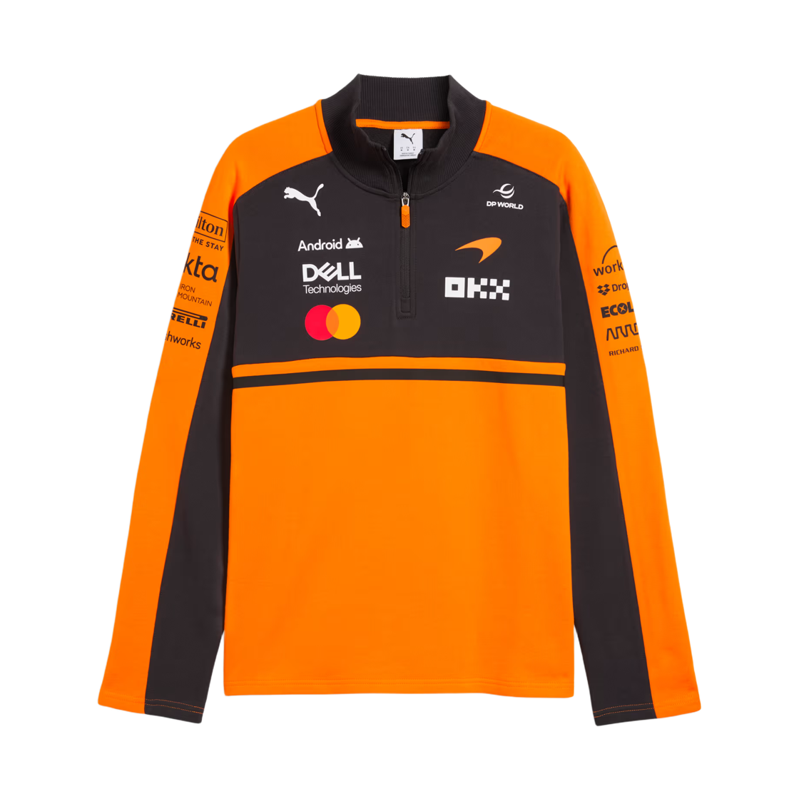 맥라렌 x 푸마 마스터카드 F1 팀 레플리카 스웨트셔츠 파파야(McLaren x Puma Mastercard F1 Team Replica Sweatshirt Papaya)