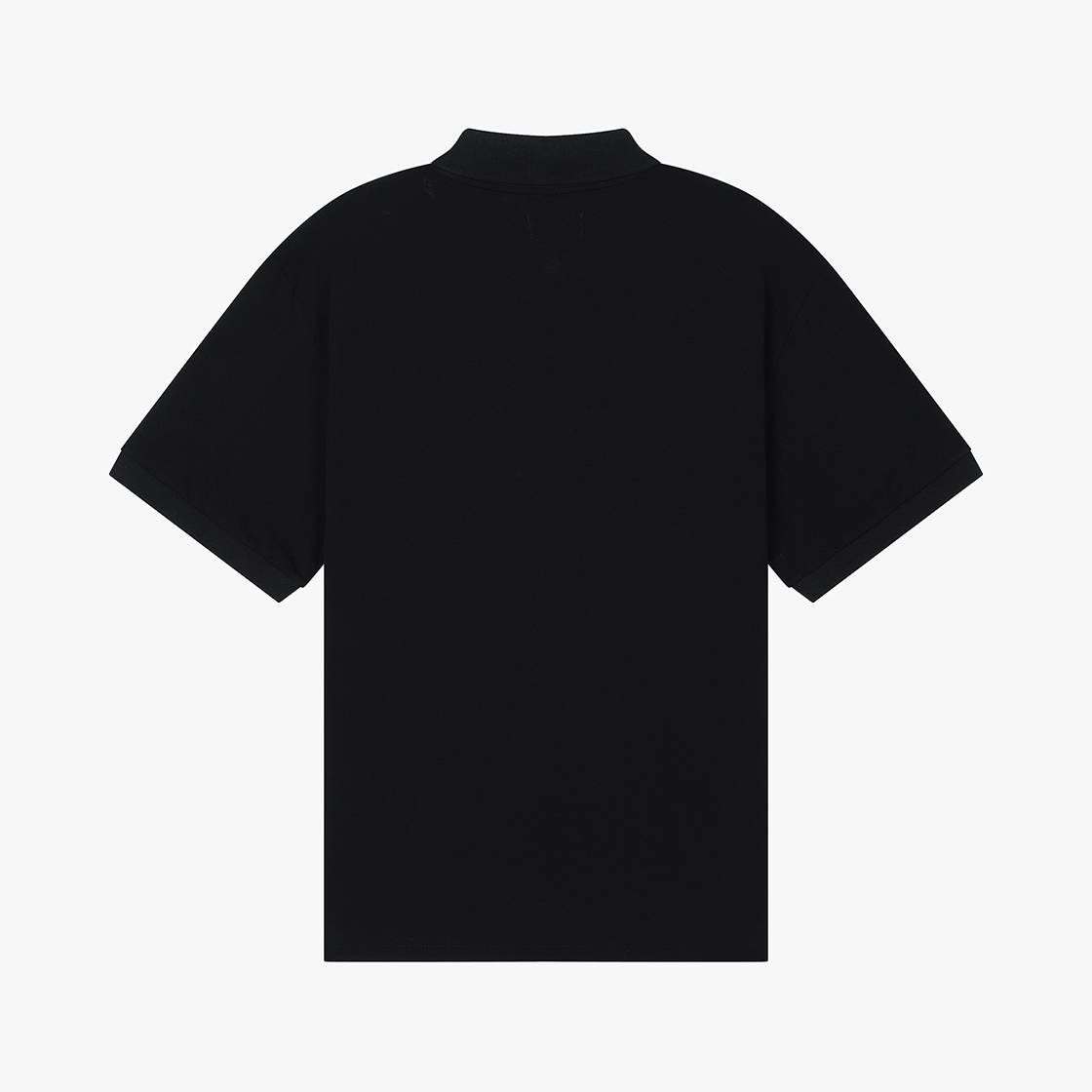 스트레인저 레귤러 핏 엠블럼 실켓 코튼 폴로 셔츠 블랙(Stranger Regular Fit Emblem Silket Cotton Polo Shirt (Black)) - 2