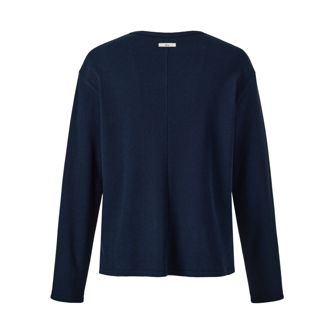 쿠메 와플 저지 롱 슬리브 티셔츠 네이비(KUME Waffle Jersey Long Sleeves T-Shirt - Navy) - 2