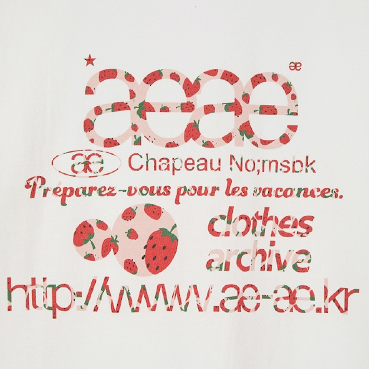 [오프라인 전용] 에이이에이이 우먼 웹 로고 티셔츠 스트로베리 - 26FW([오프라인 전용] AEAE Women Web Logo T-Shirts Strawberry - 26FW) - 5