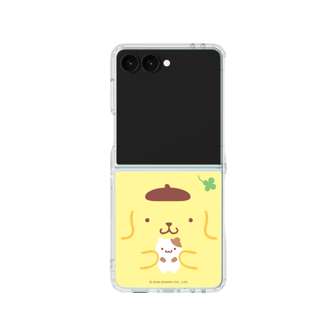 에스엘비에스 폼폼푸린 얼굴 클리어 마그넷 케이스 for Galaxy Z Flip7 Flip8(POMPOMPURIN Face Clear Magnet Case for Galaxy Z Flip7) - 2