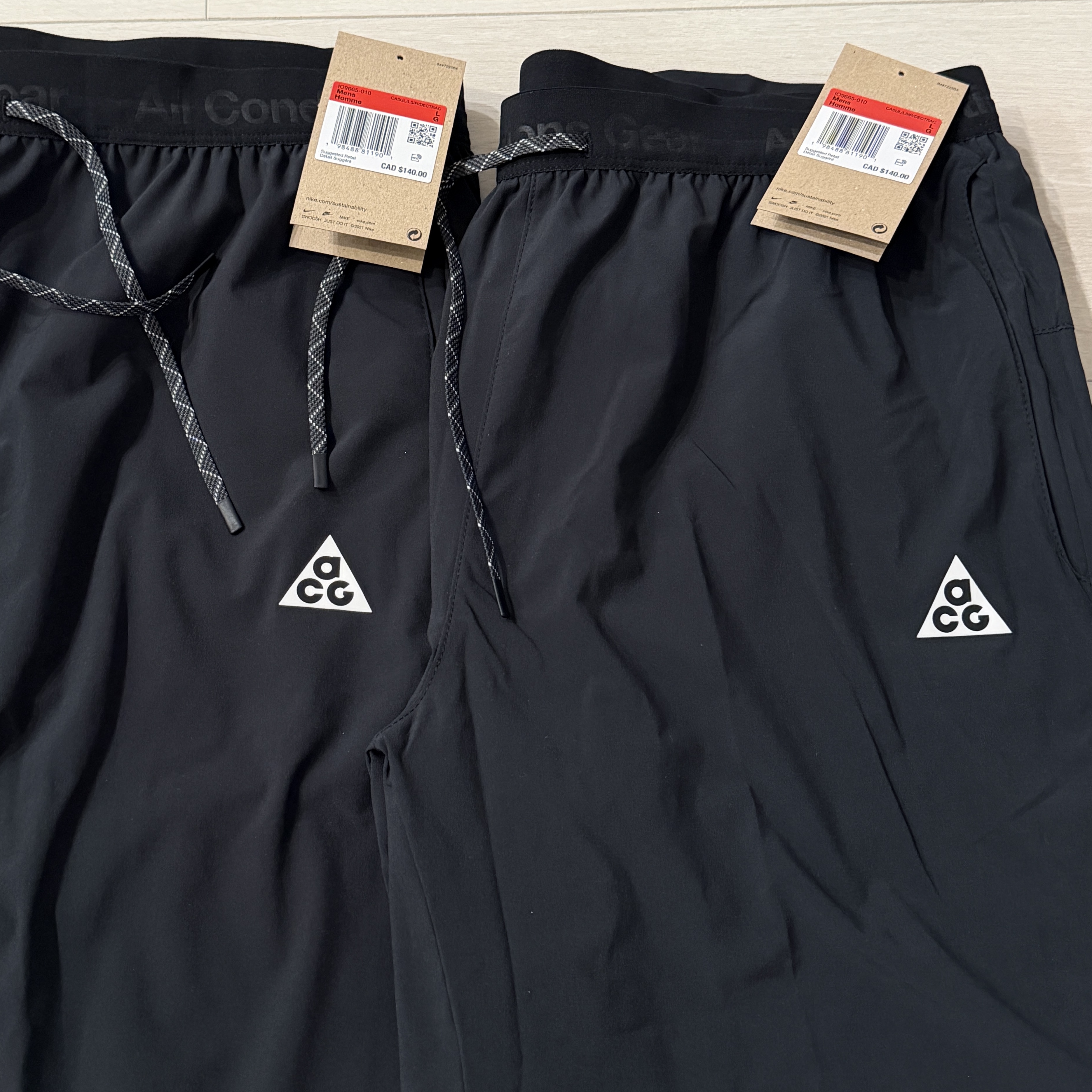 Nike ACG Lunar Ray Dri-Fit ADV Trail Running Tights Black Summit White - US/EU 착용 스타일