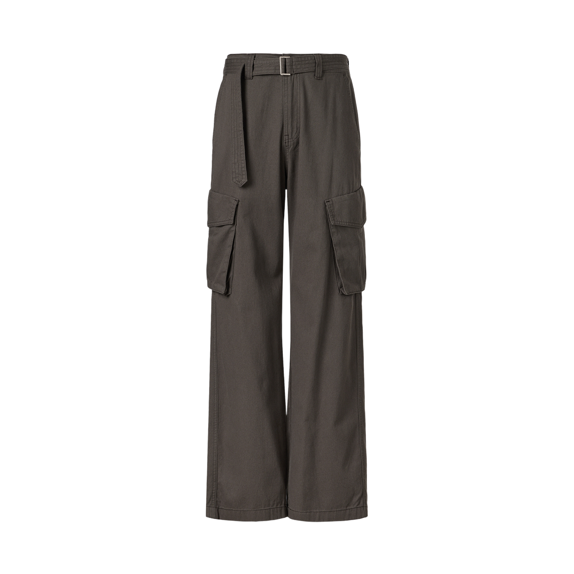 쿠메 벨티드 릴렉스드 카고 팬츠 차콜(KUME Belted Relaxed Cargo Pants - Charcoal) - 1