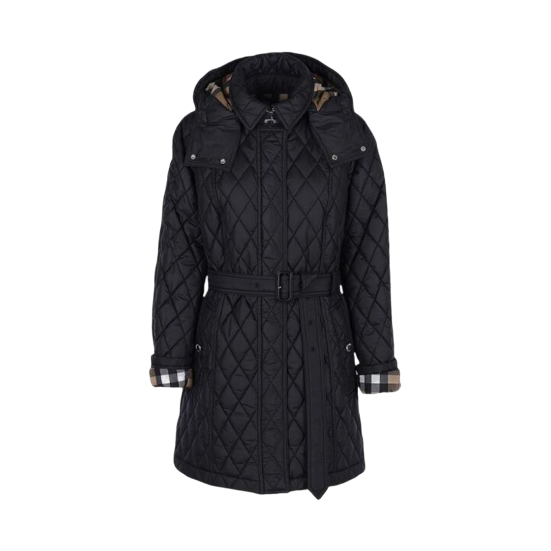 8119133 (W) Burberry Hemingfield Hooded Jacket Black