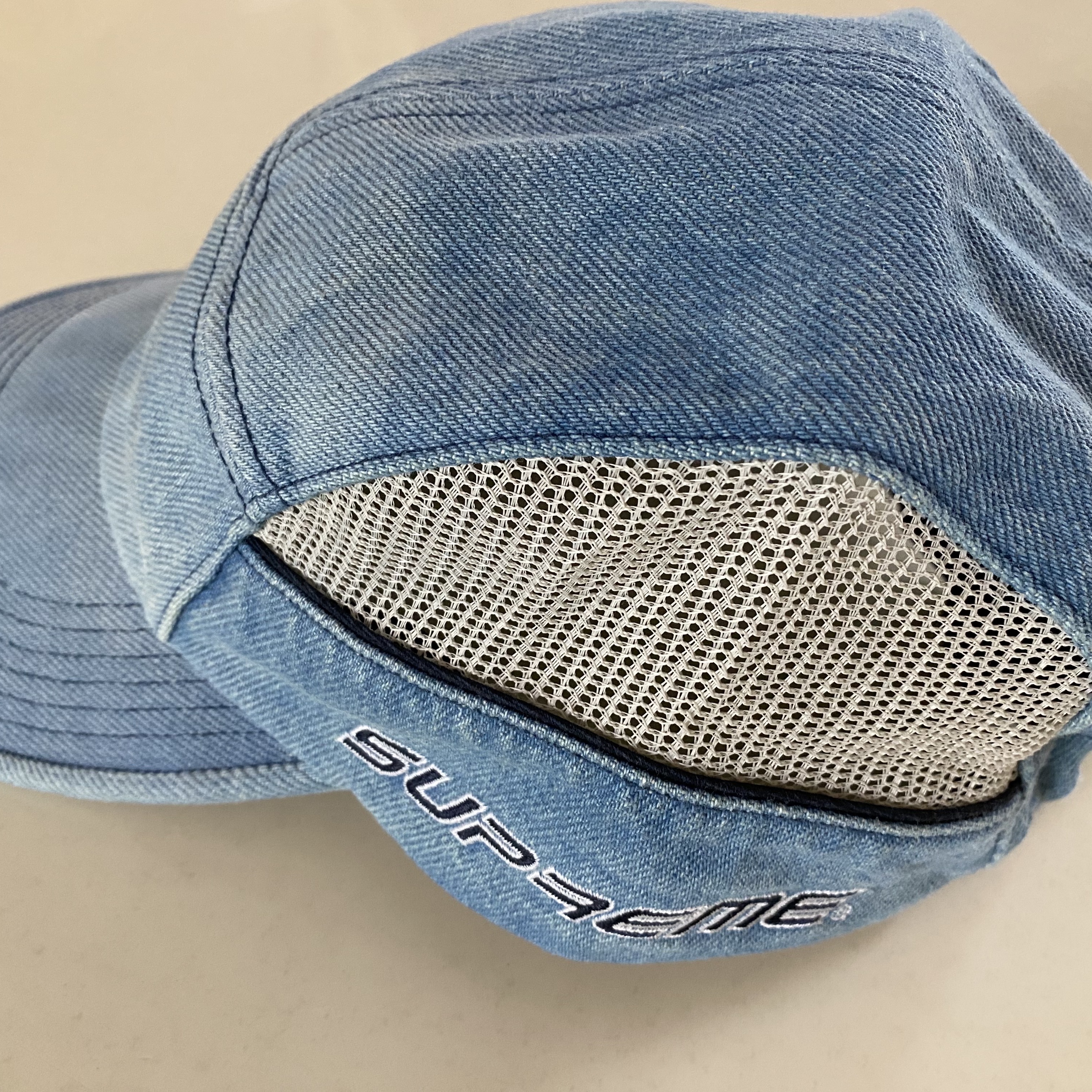 Supreme Side Mesh Piping Camp Cap Denim - 26SS 착용 스타일 - 1