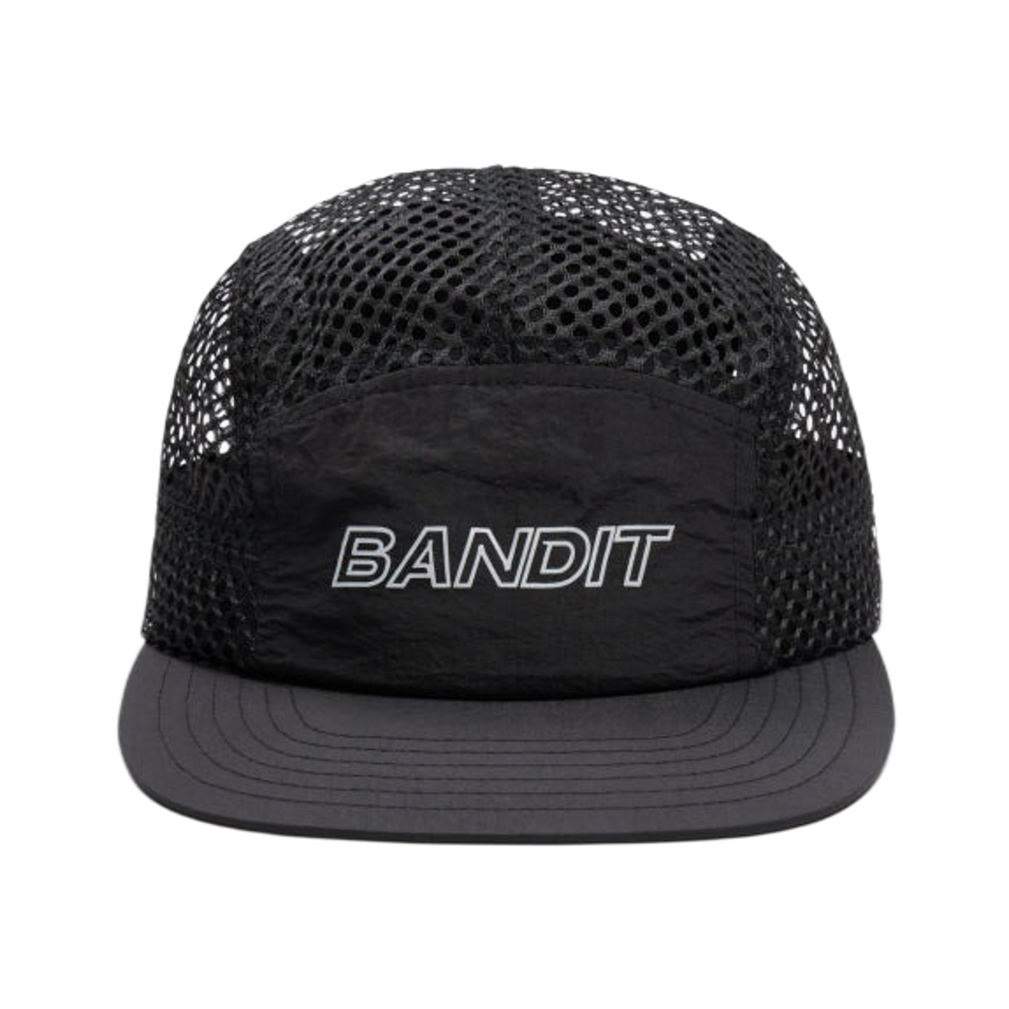 UAPHP003WI25BB Bandit Running Mesh Bandit Reflective Run Hat Black