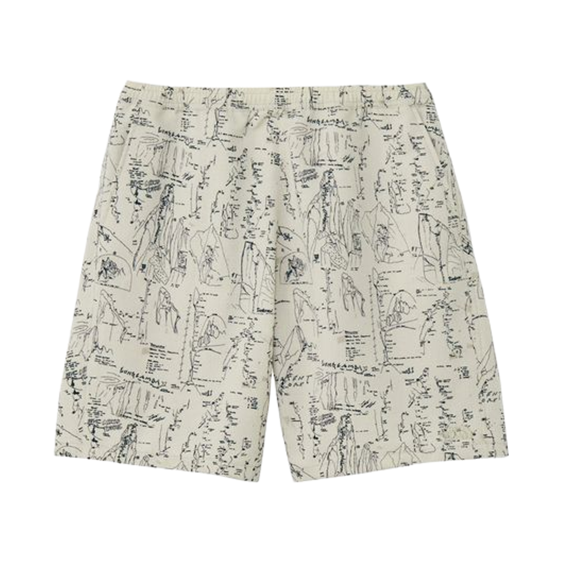 NB42635HF The North Face Aloha Lip Shorts Half Dome Drawing Fossil Ivory