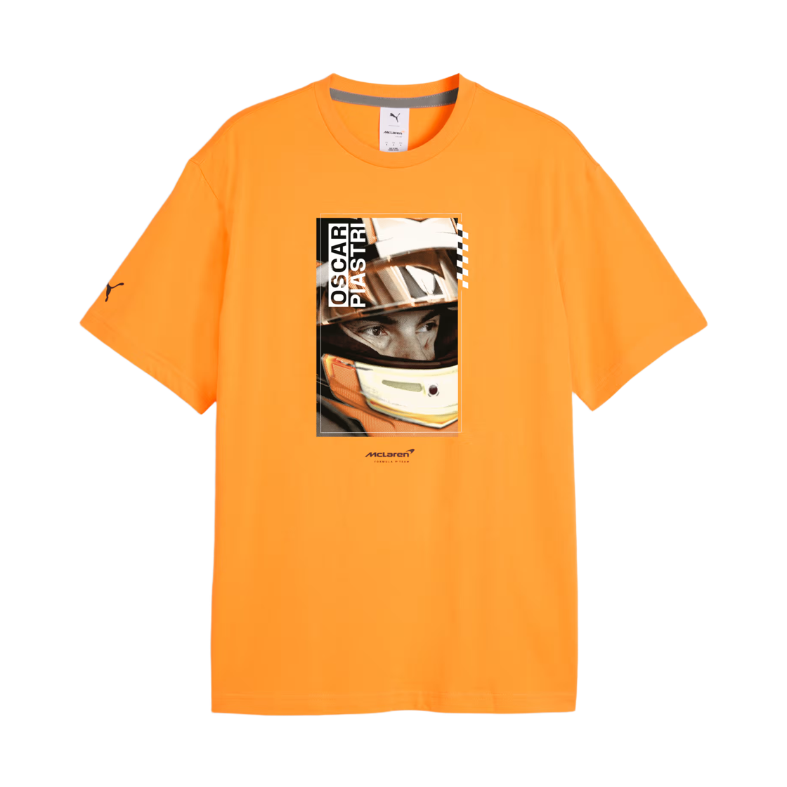 맥라렌 x 푸마 마스터카드 F1 팀 피아스트리 드라이버 티셔츠 파파야(McLaren x Puma Mastercard F1 Team Piastri Driver T-Shirt Papaya)