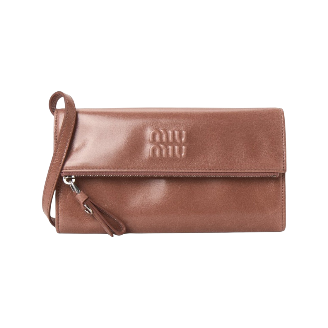 5MT048-2A44-F0405 Miu Miu Shoulder Strap Leather Pouch Pink