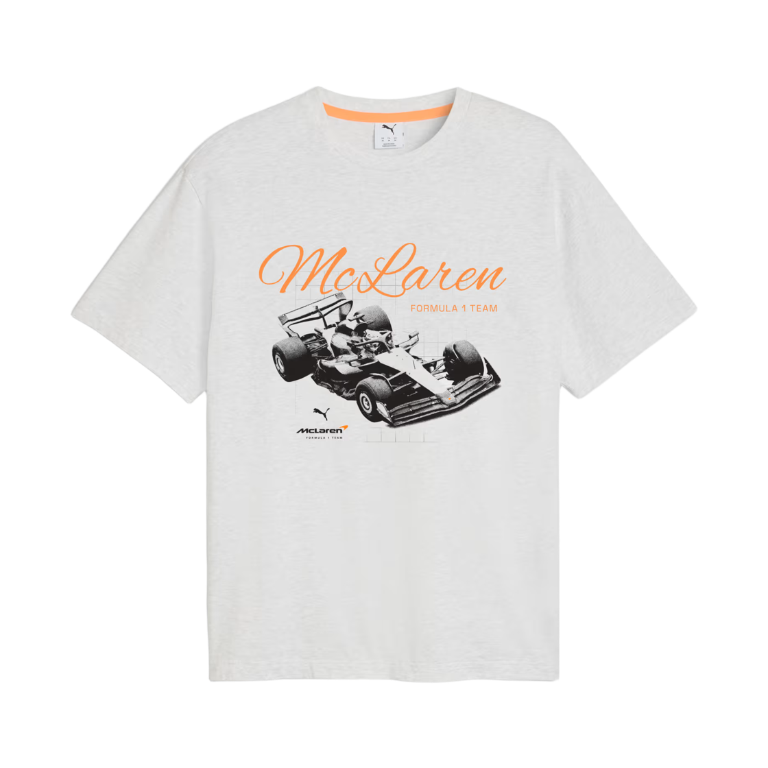 맥라렌 x 푸마 마스터카드 F1 팀 카 그래픽 티셔츠 화이트 글로우 헤더(McLaren x Puma Mastercard F1 Team Car Graphic T-Shirt White Glow Heather) - 1