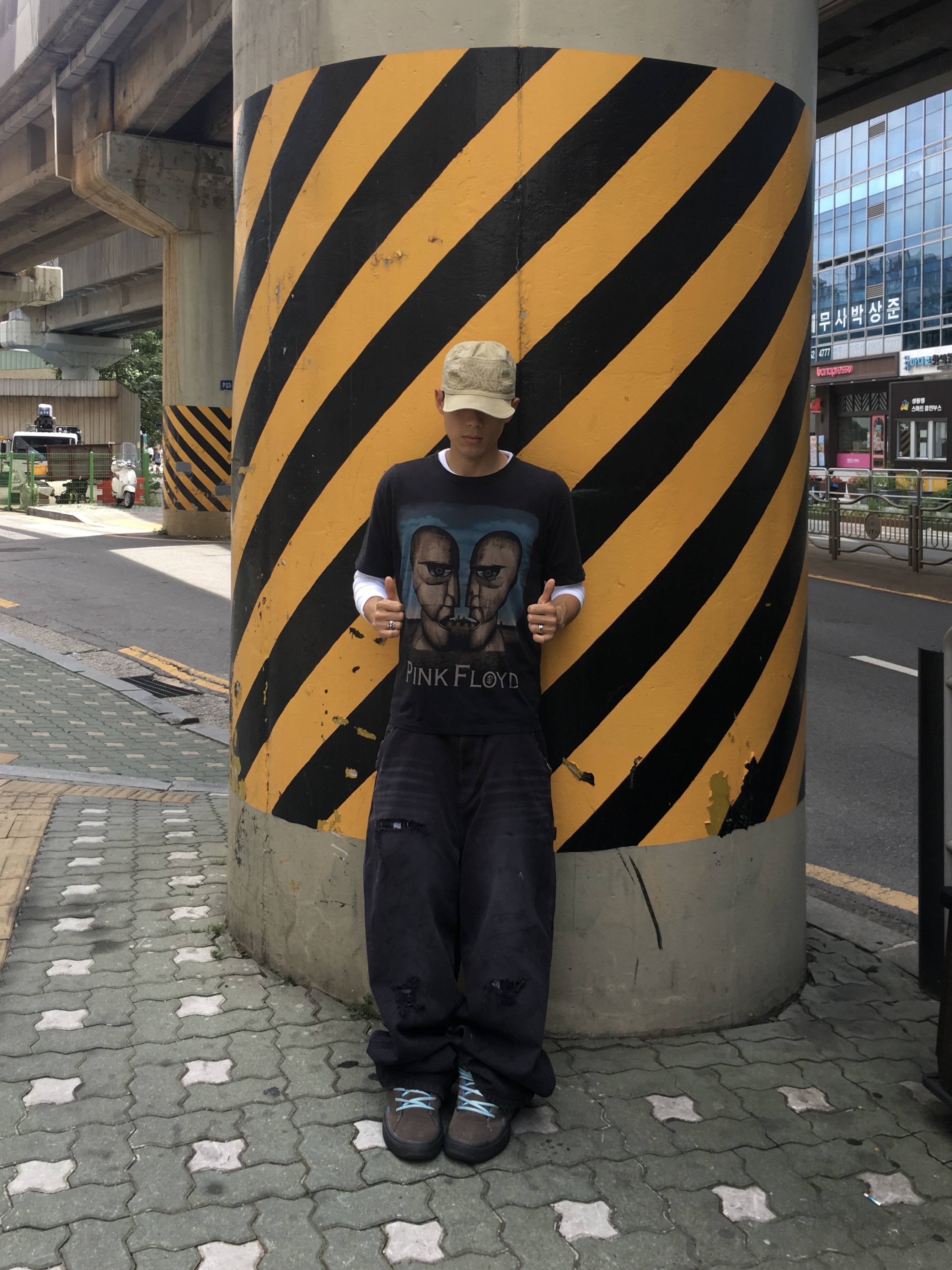 Kapital Chino The Old Man And The Sea Cap Khaki, ERL Vamp Skate Electric Gray 착용 스타일 - 1