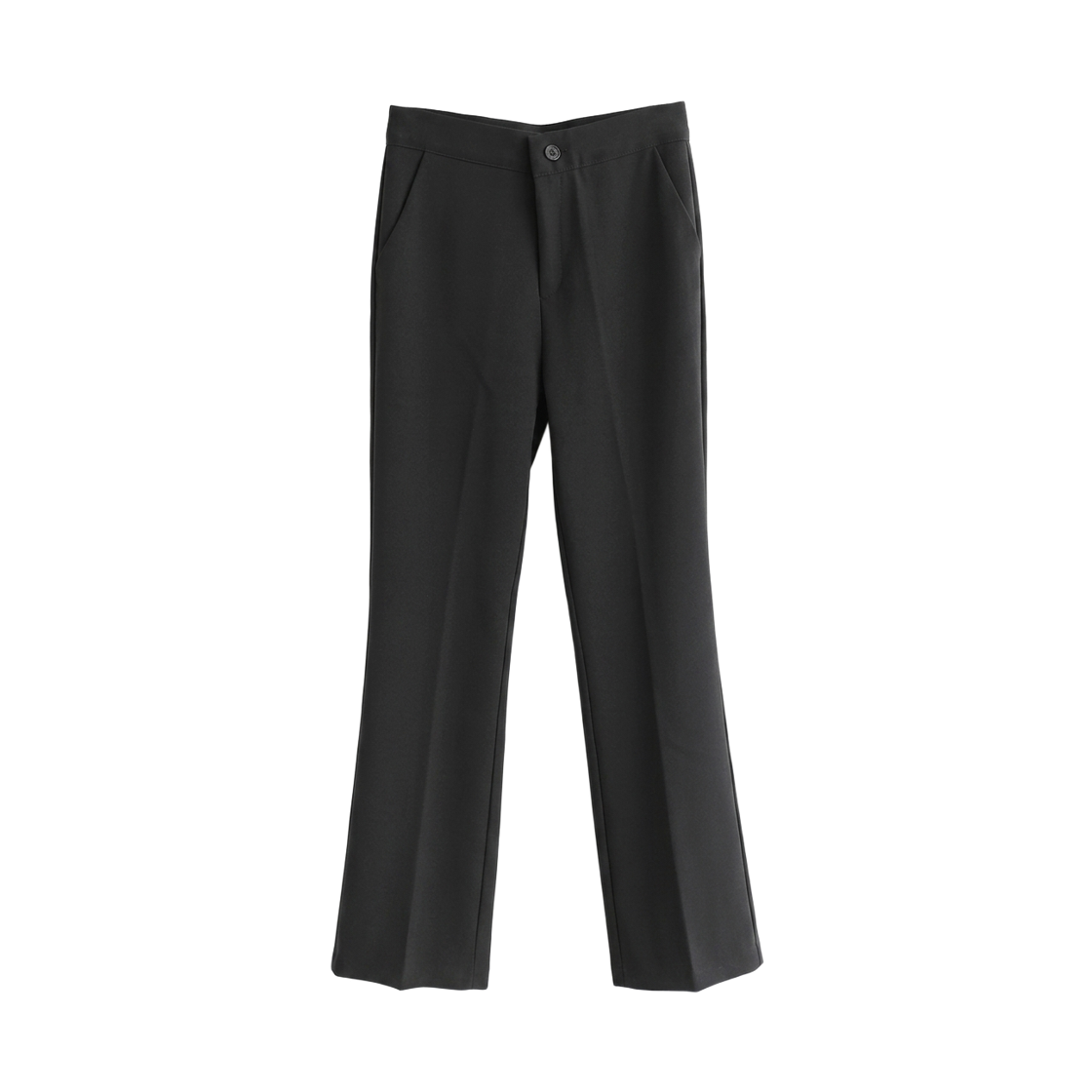 GW9205 GCLIP Secret Banding High-Waist Span Black Slacks