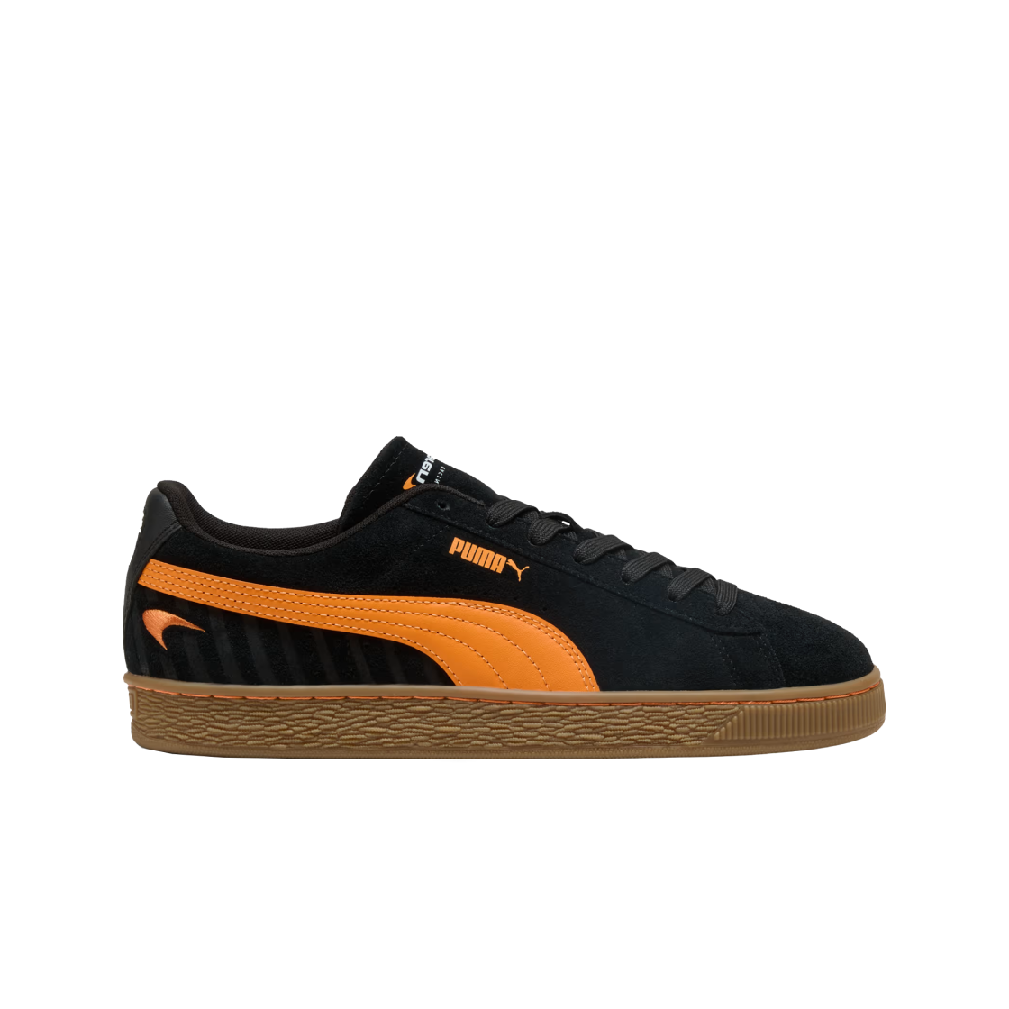 맥라렌 x 푸마 레이싱 스웨이드 OG 스니커즈 푸마 블랙 파파야(McLaren x Puma Racing Suede OG Sneakers Puma Black Papaya)