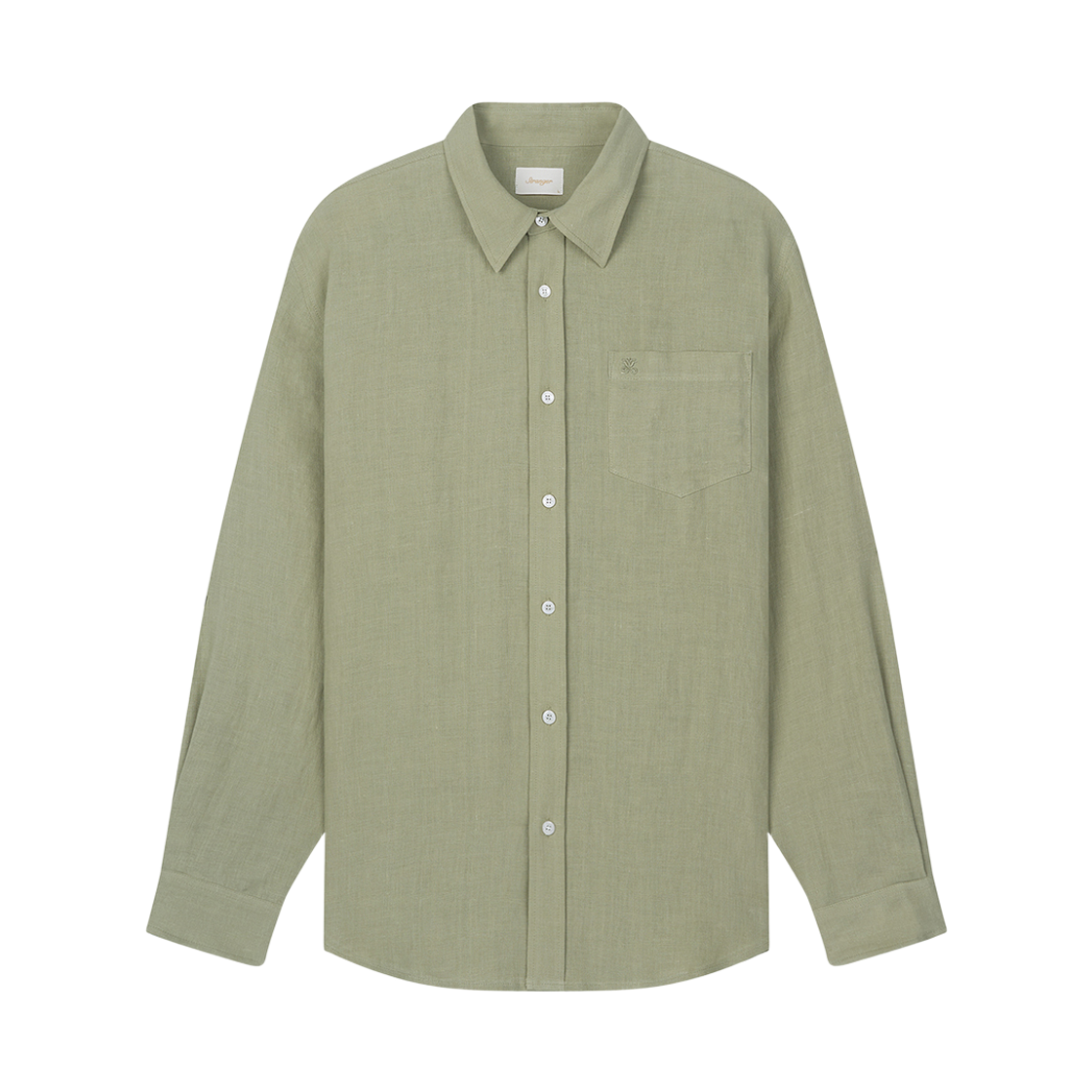 스트레인저 레귤러 핏 플레인 린넨 셔츠 라이트 그린(Stranger Regular Fit Plain Linen Shirt (Light Green)) - 1