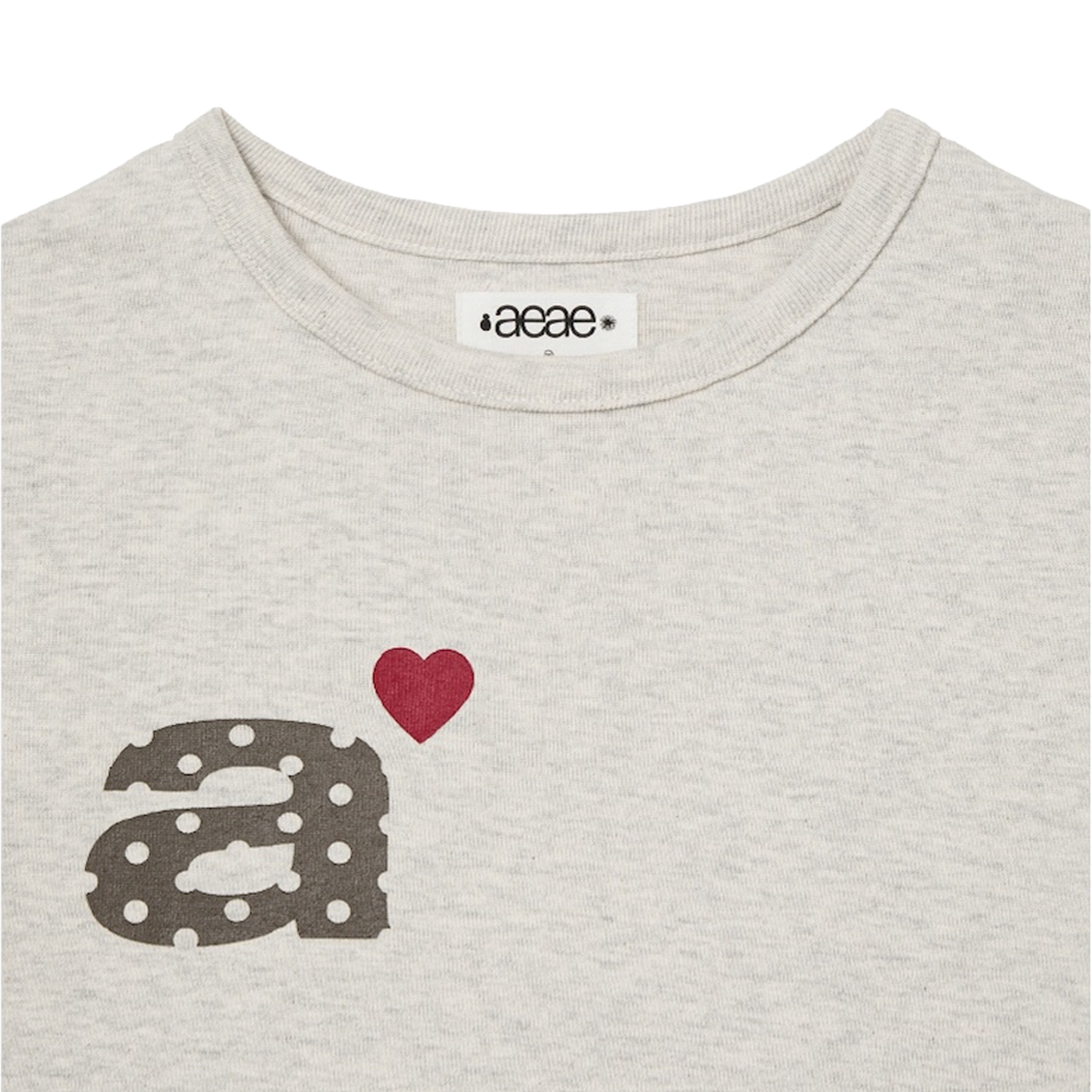 [오프라인 전용] 에이이에이이 우먼 도트 스몰 레터 티 오트밀 - 26FW([오프라인 전용] AEAE Women Dot Small Letter Tee Oatmeal - 26FW) - 3