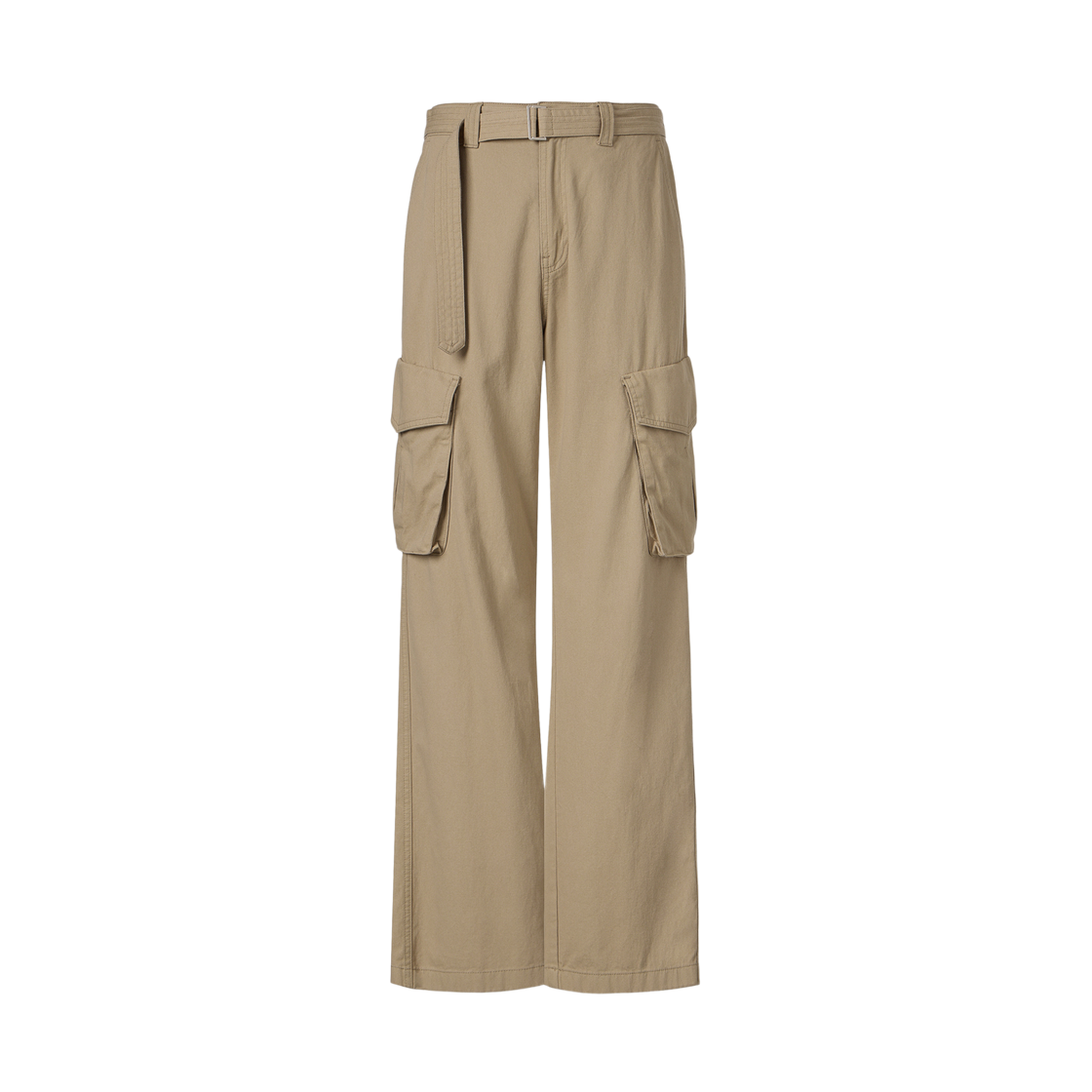 쿠메 벨티드 릴렉스드 카고 팬츠 베이지(KUME Belted Relaxed Cargo Pants - Beige) - 1