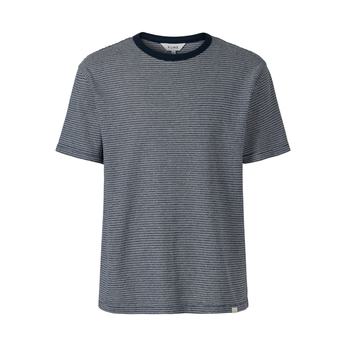 쿠메 에센셜 스트라이프 티셔츠 네이비(KUME Essential Striped T-Shirt - Navy) - 1