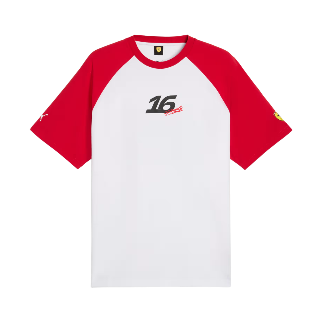 스쿠데리아 페라리 x 푸마 르끌레르 릴랙스드 티셔츠 화이트 로쏘 코르사(Scuderia Ferrari x Puma Leclerc Relaxed T-Shirt White Rosso Corsa)
