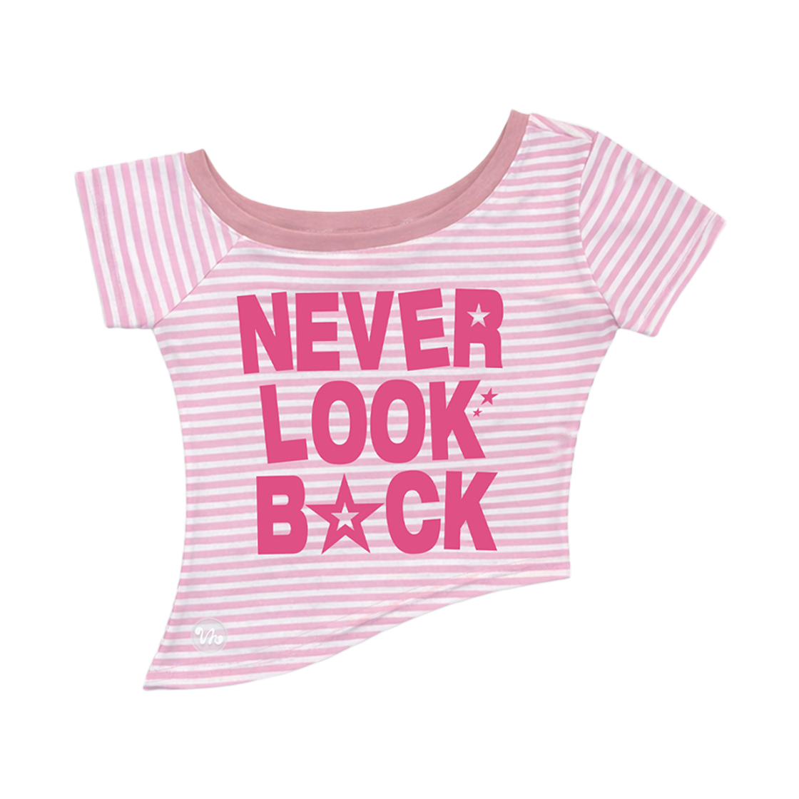 벤힛 NLB 오프숄더 스트라이프 반팔티 핑크(venhit NLB Striped One Shoulder Slim Fit Short Sleeved T_Shirt Pink)