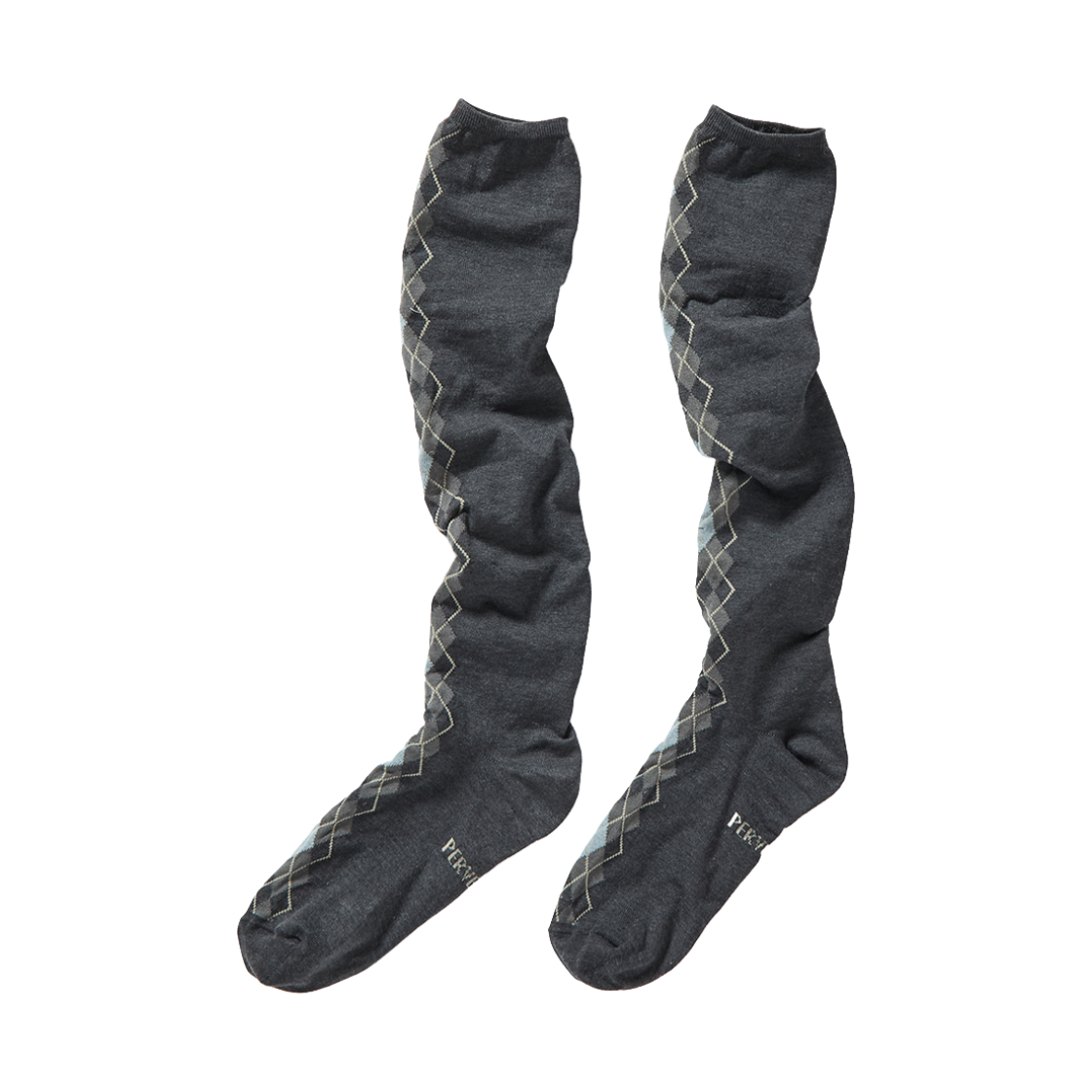 퍼버즈 우먼 아가일 라인 삭스 그레이 - 26FW(Perverze Women Argyle Line Sox Gray - 26FW)