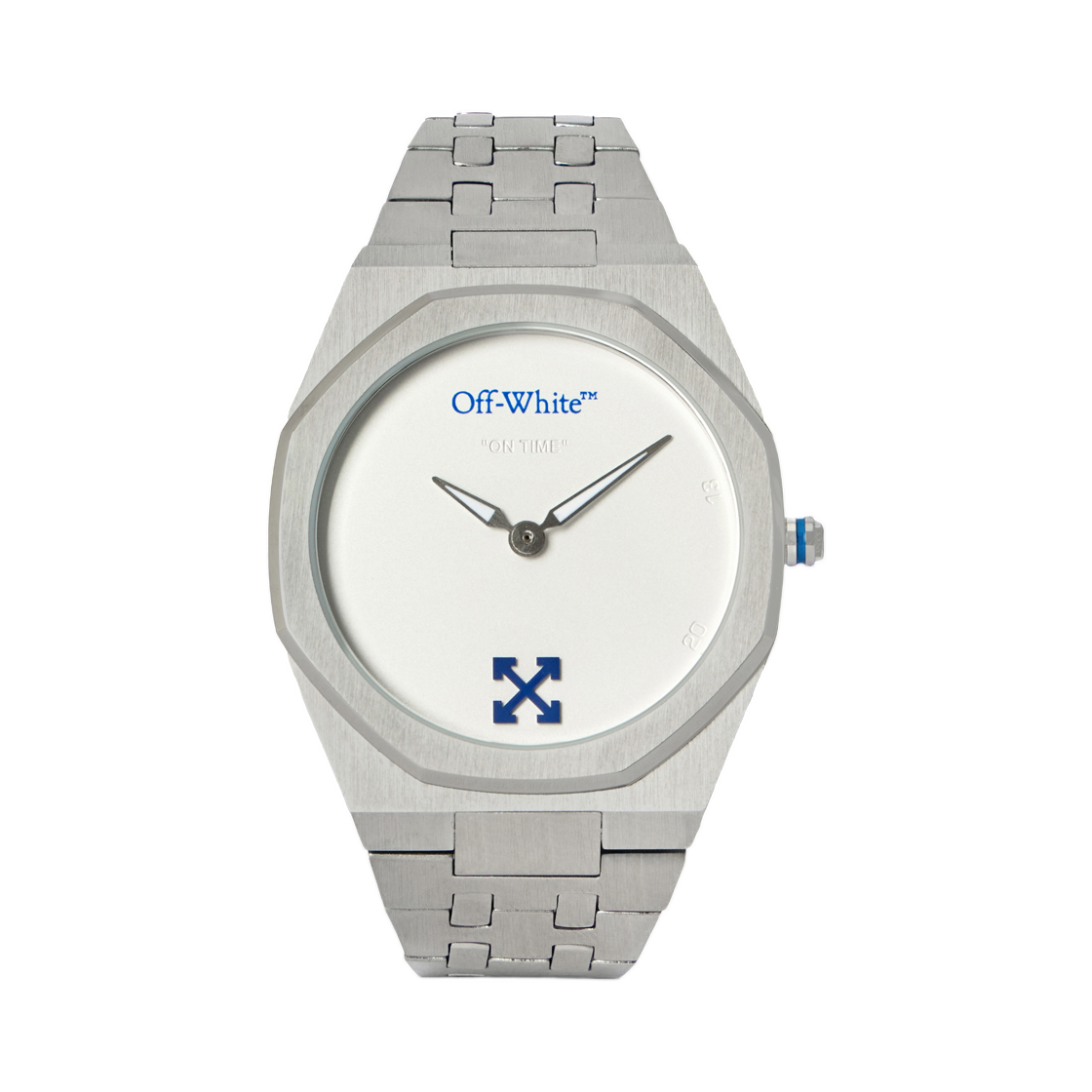 오프화이트 온 타임 워치 39mm 실버(Off-White On Time Watch 39mm Silver)