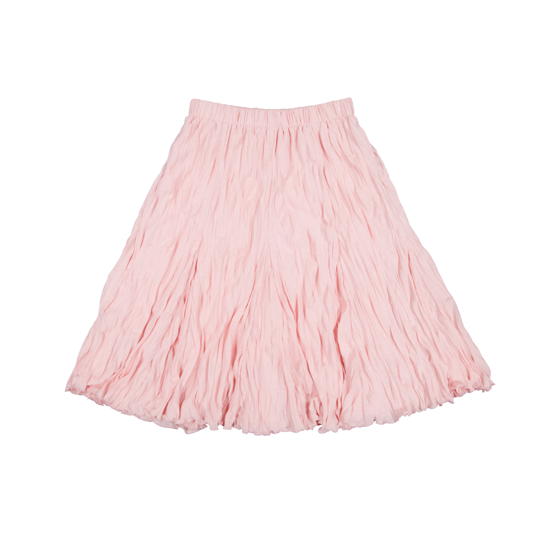 쿠키시 웨이브 크링클 고어드 스커트 - 핑크(Kookeesee Wave Crinkled Gored Skirt - Pink)
