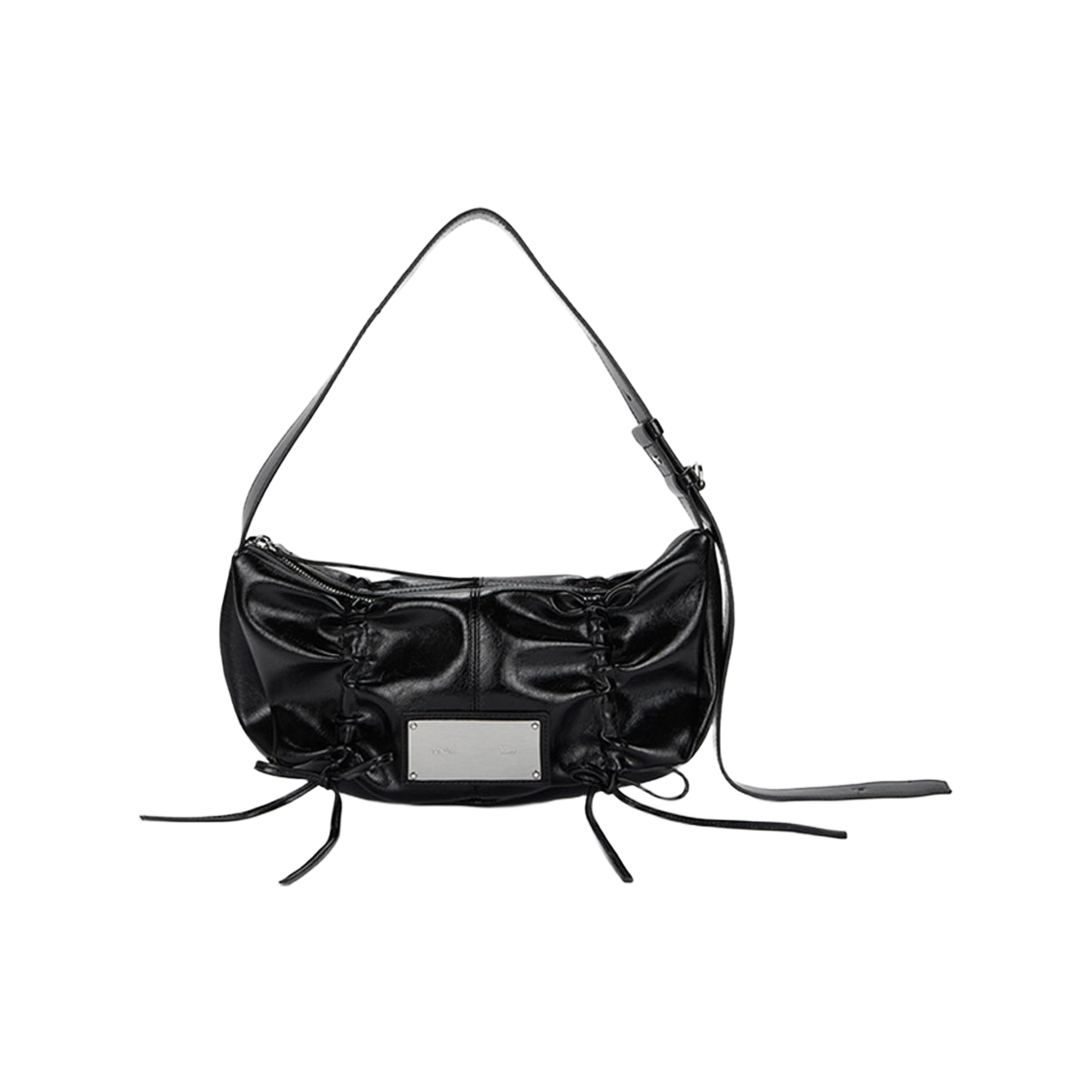- Matin Kim Half Shirring Ribbon Round Bag in Black