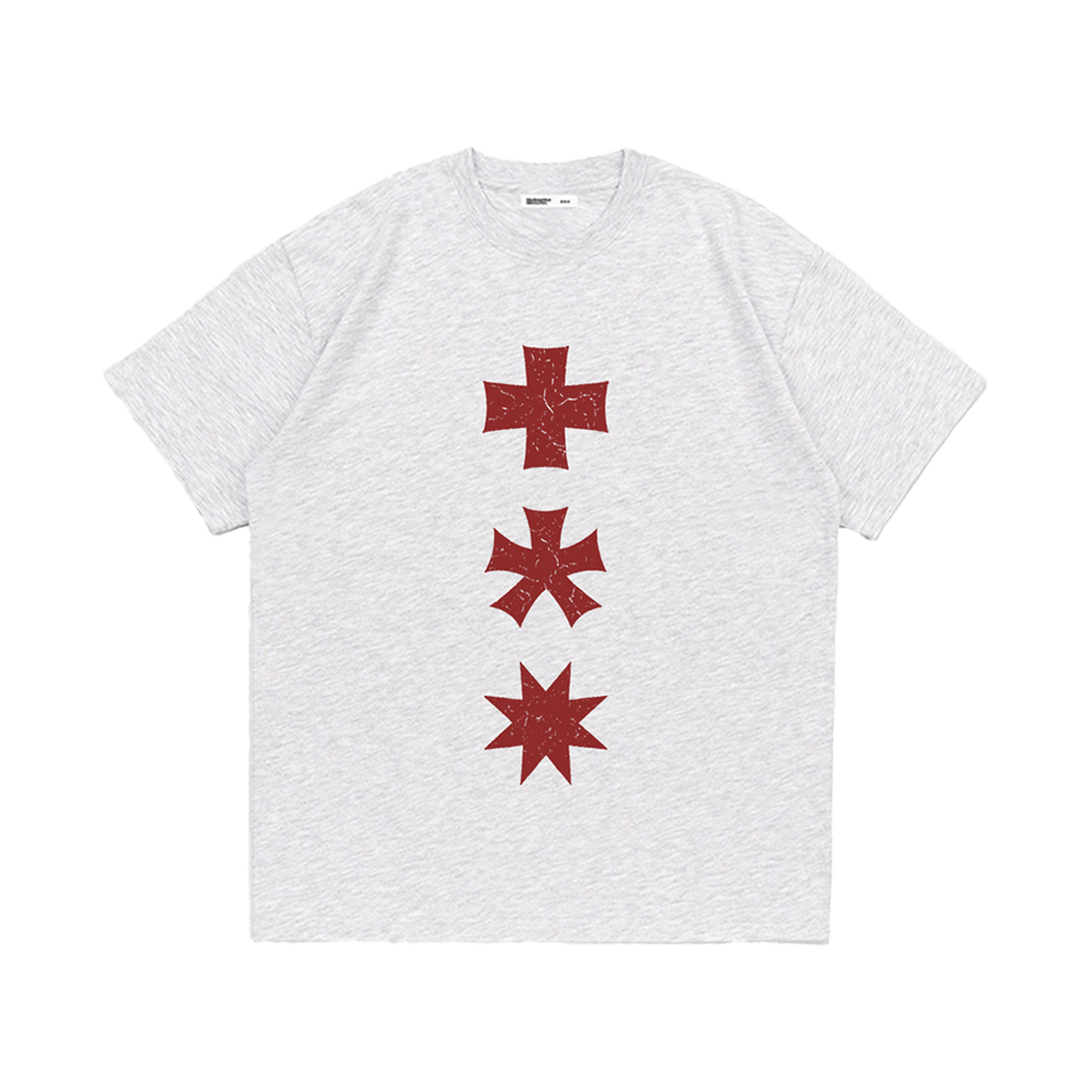 26072310 MydeepblueMemories Mm Three Logo T-Shirts Light Gray