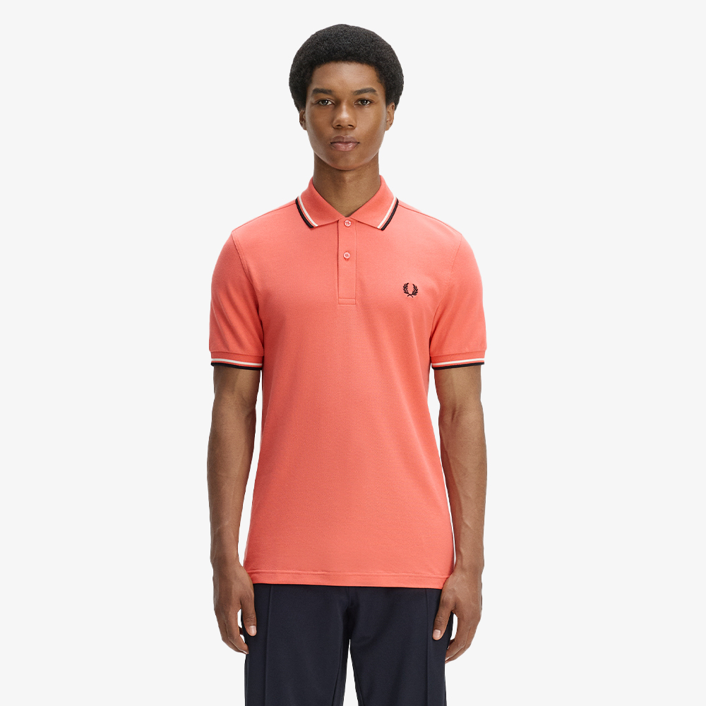 프레드페리 M3600 트윈 팁 프레드페리 셔츠 스트로베리크림 에크루 블랙(Fred Perry M3600 Twin Tipped Fred Perry Shirt Strawberry Cream Ecru Black) - 2