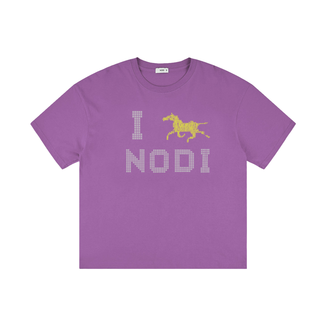 노디 시스템 에러 호스 크롭 티 라이트 퍼플(NODI System Error Horse Crop Tee light purple)