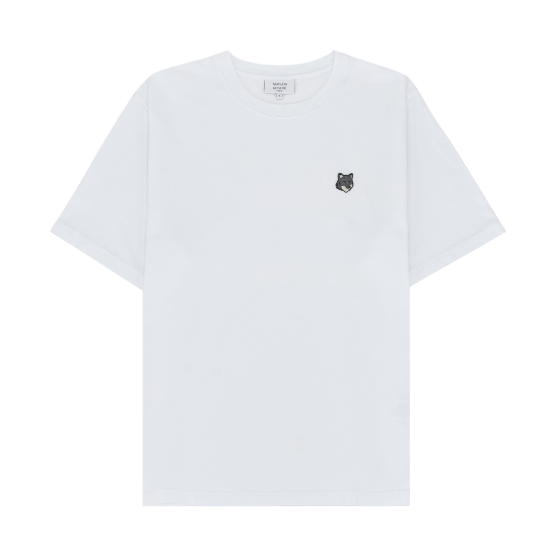 PM00108KJ7025-P100 Maison Kitsune Fox Head Comfort T-Shirt White