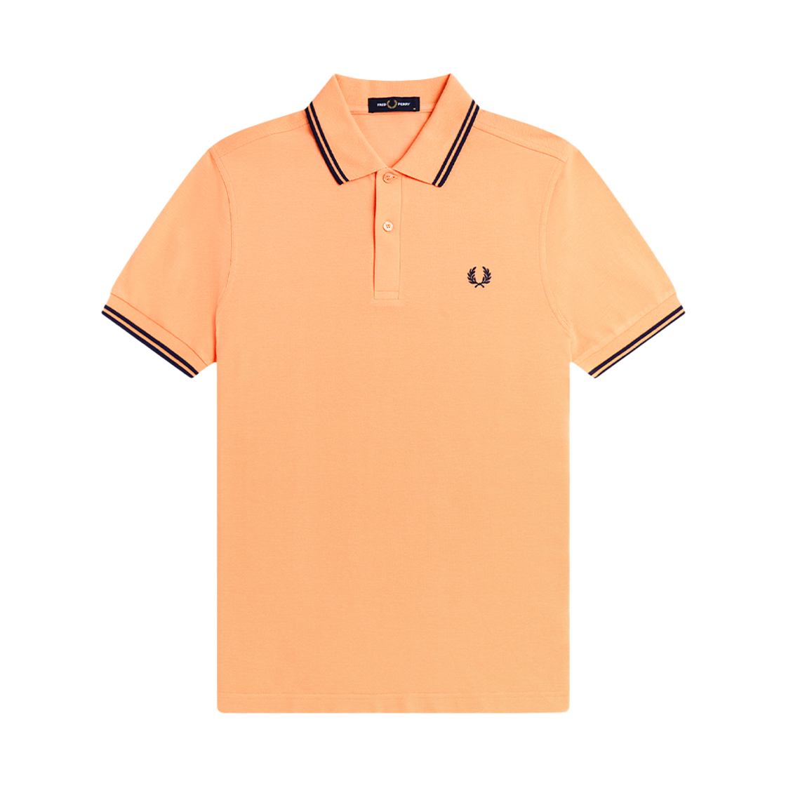 프레드페리 M3600 트윈 팁 프레드페리 셔츠 피치 프렌치네이비(Fred Perry M3600 Twin Tipped Fred Perry Shirt Peach French Navy)
