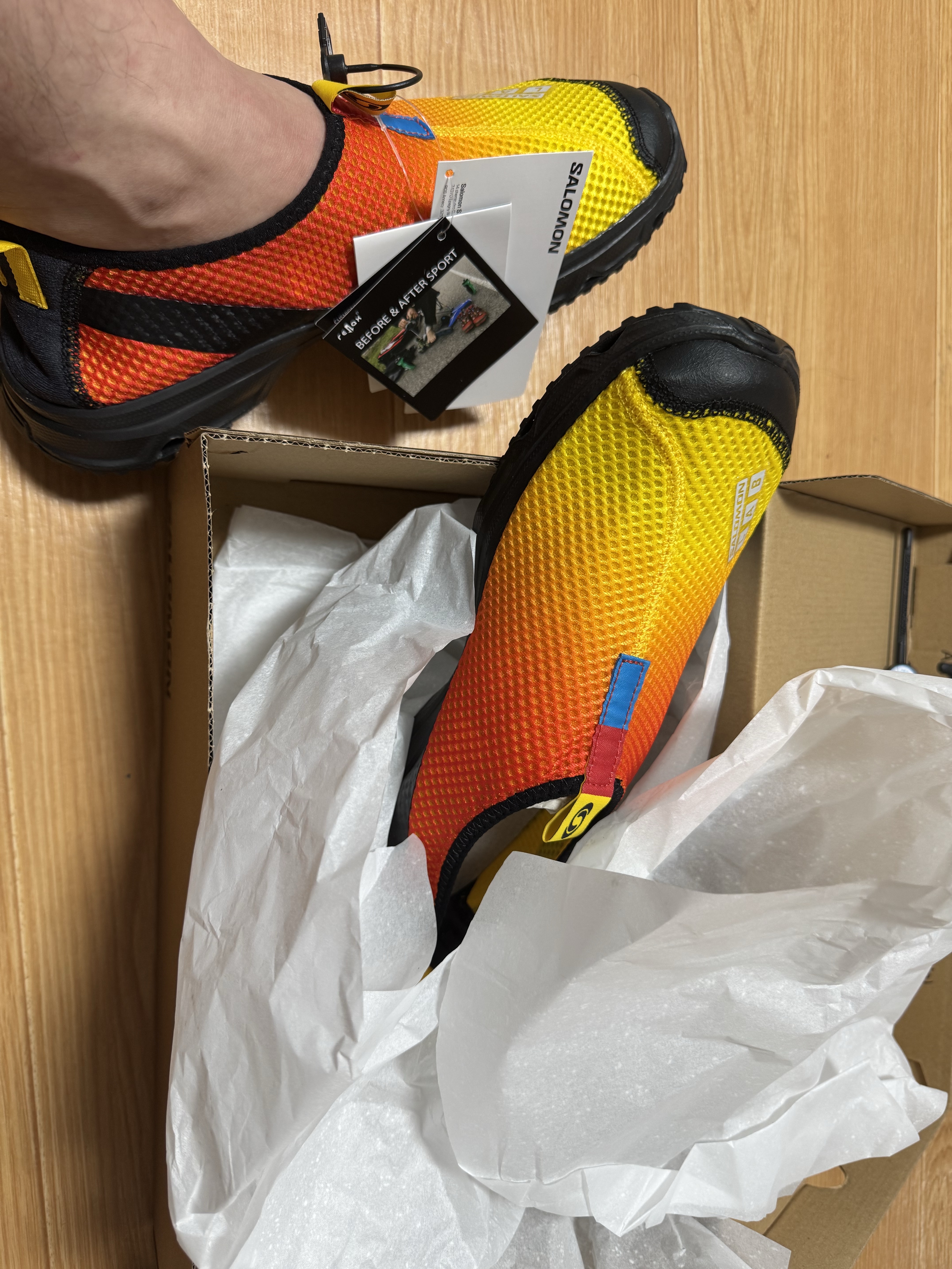 Salomon RX Moc 3.0 Black Lemon 착용 스타일