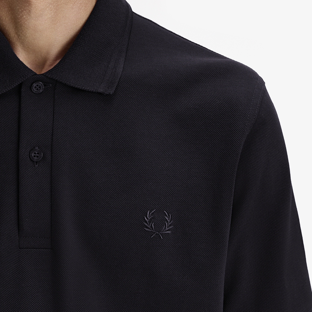 프레드페리 M12 트윈 팁 프레드페리 셔츠 블랙 블랙(Fred Perry M12 Twin Tipped Fred Perry Shirt Black Black) - 4