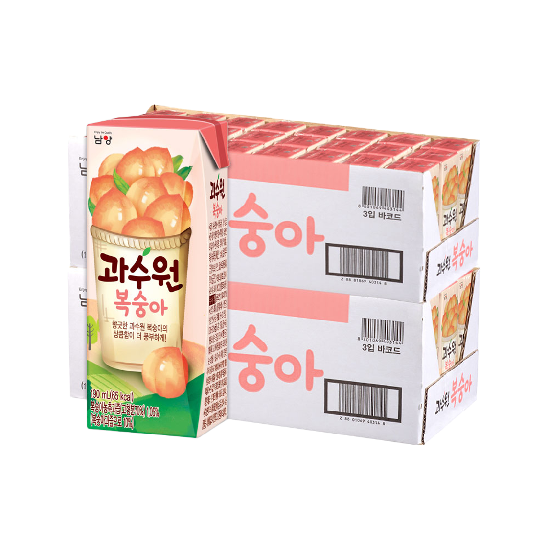 남양 과수원 복숭아 190ml 48팩(Namyang Orchard Peach Juice 190ml (48 Packs))