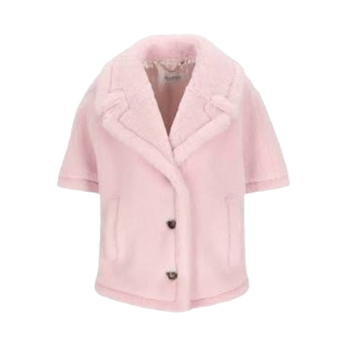(W) 막스마라 코르비노1 테디 알파카 울 케이프 핑크((W) Max Mara Corvino1 Teddy Alpaca Wool Cape Pink) - 1