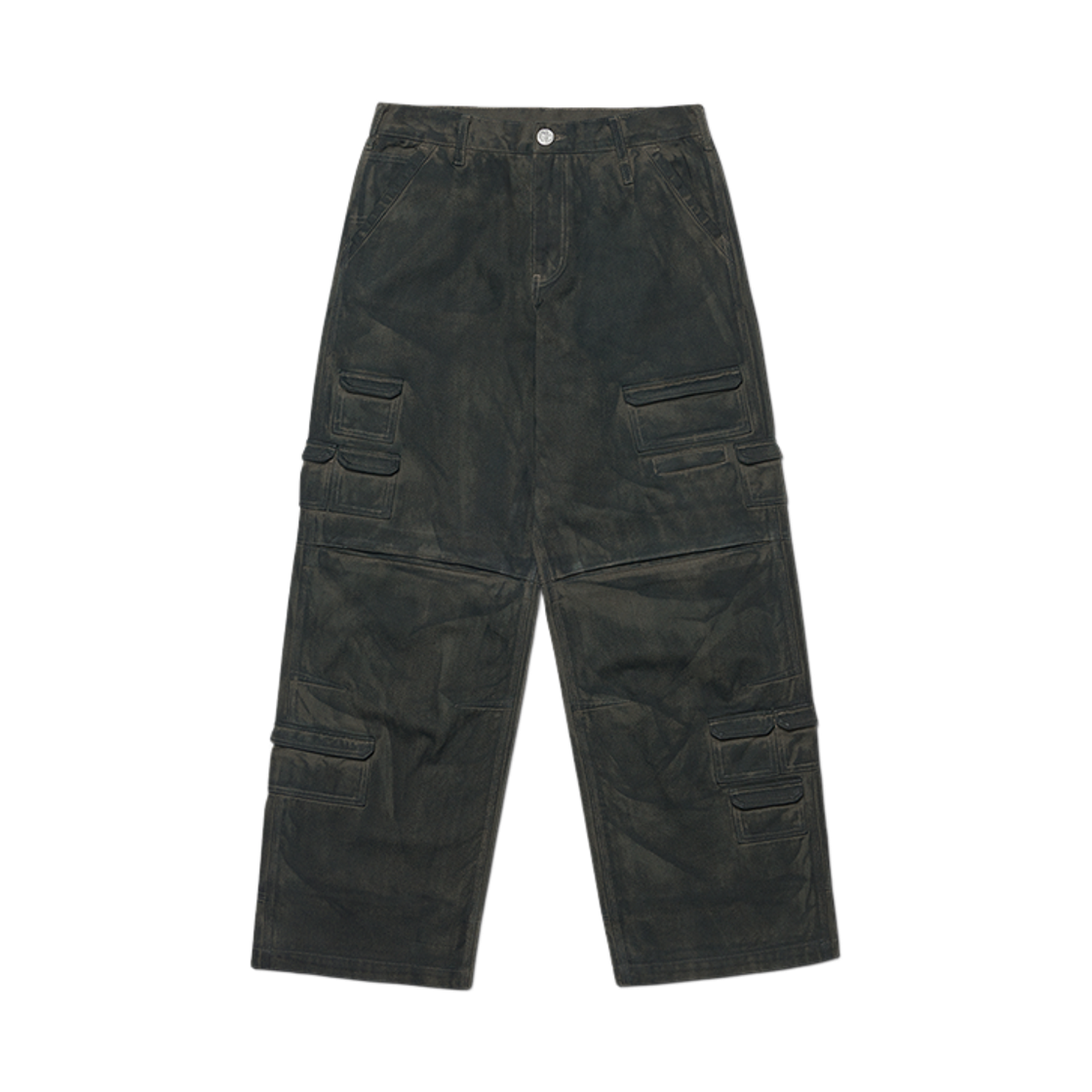 NMWF52CP04CHA NOMANUAL Painted Cargo Pants Charcoal