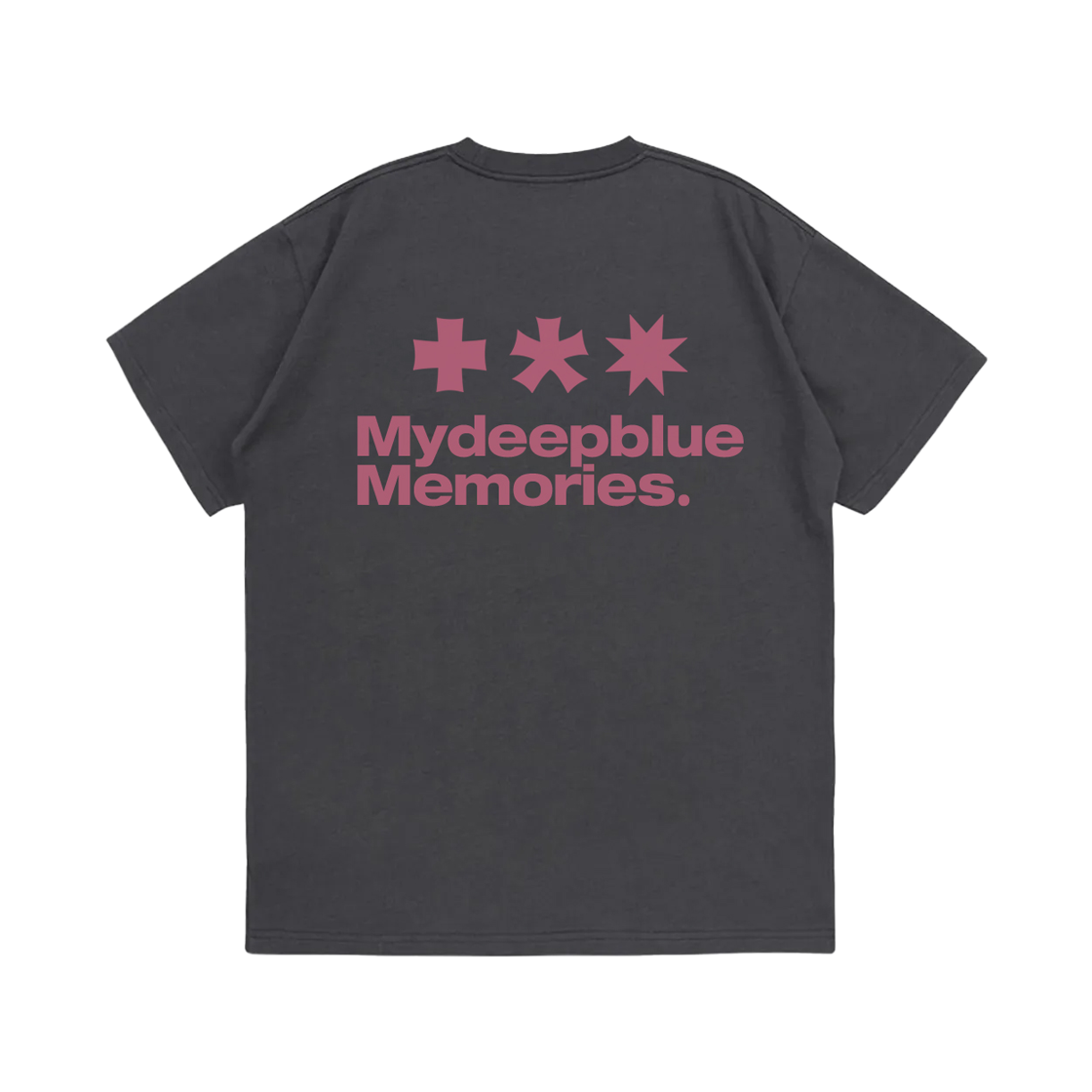26072308 MydeepblueMemories Mm Symbol Logo T-Shrits Charcoal Pink