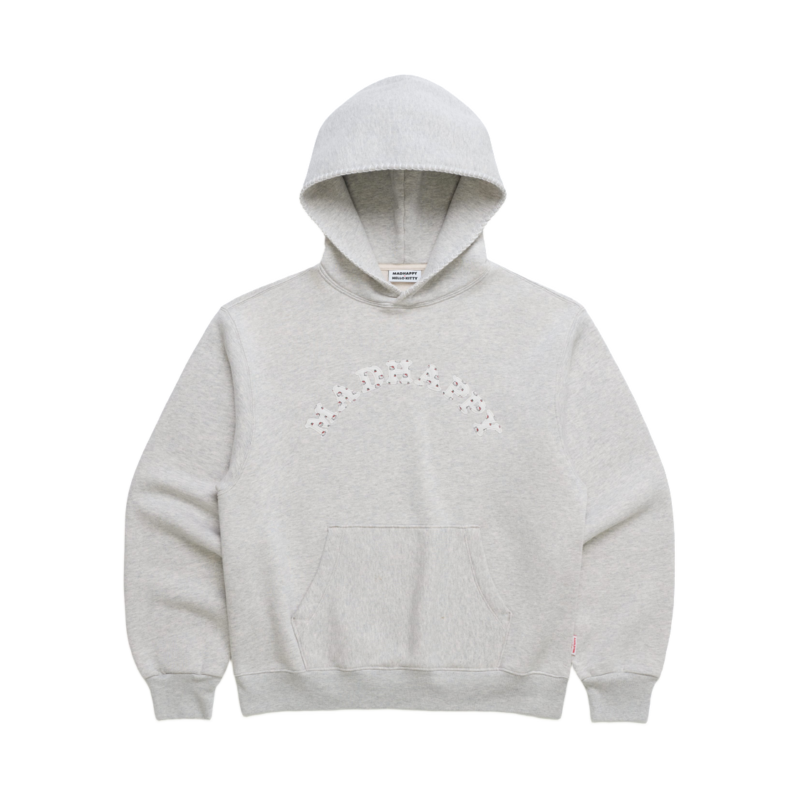 (W) 매드해피 x 헬로 키티 쿠퍼 미드웨이트 후드 헤더 그레이((W) Madhappy x Hello Kitty Cooper Midweight Hoodie Heather Gray)