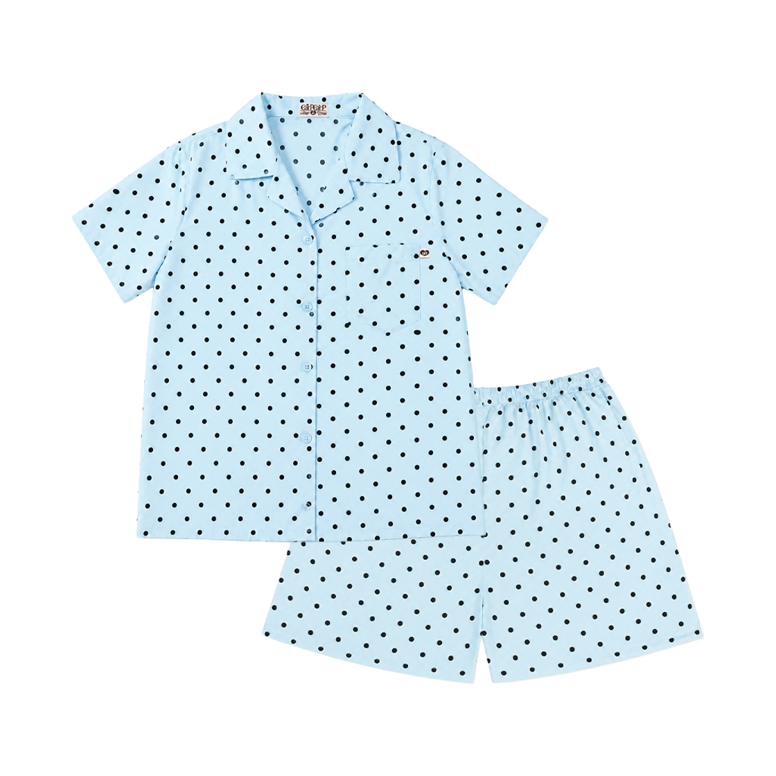 어프어프 베이비 블루 도트 반팔 파자마 세트(EARPEARP Baby Blue Dot Short Sleeve Pajama Set) - 1