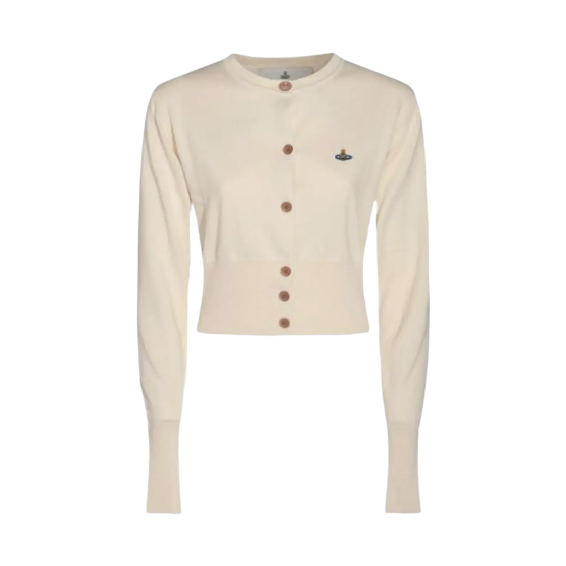 1803002U-Y001V-A405 (W) Vivienne Westwood Bea Cropped Cardigan Off White