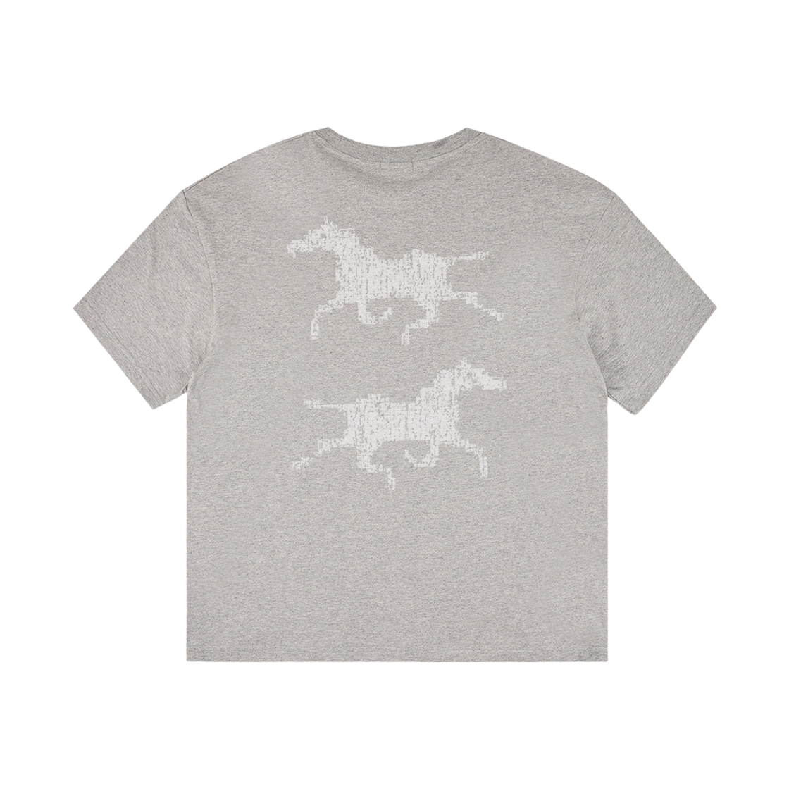 노디 시스템 에러 호스 크롭 티 멜란지 그레이(NODI System Error Horse Crop Tee melange gray) - 2