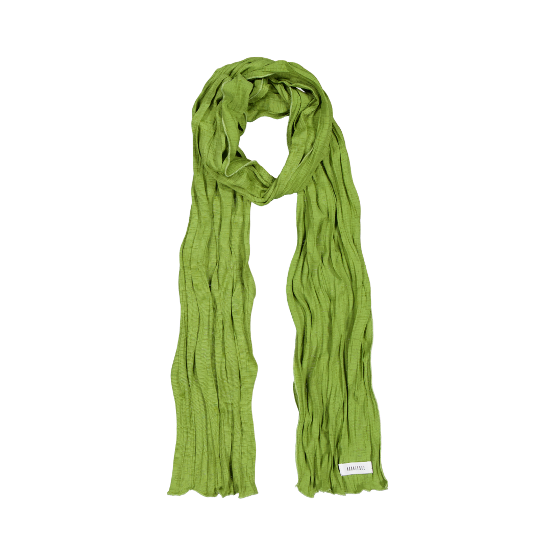 쿠키시 웨이브 크링클 롱스카프 - 연두(Kookeesee Wave Crinkled Long Scarf - Yellowish Green) - 1