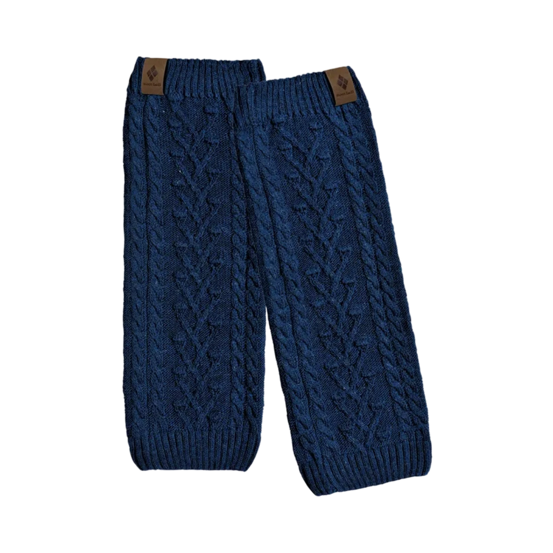 1118379 Montbell Cable Knit Leg Warmers Navy