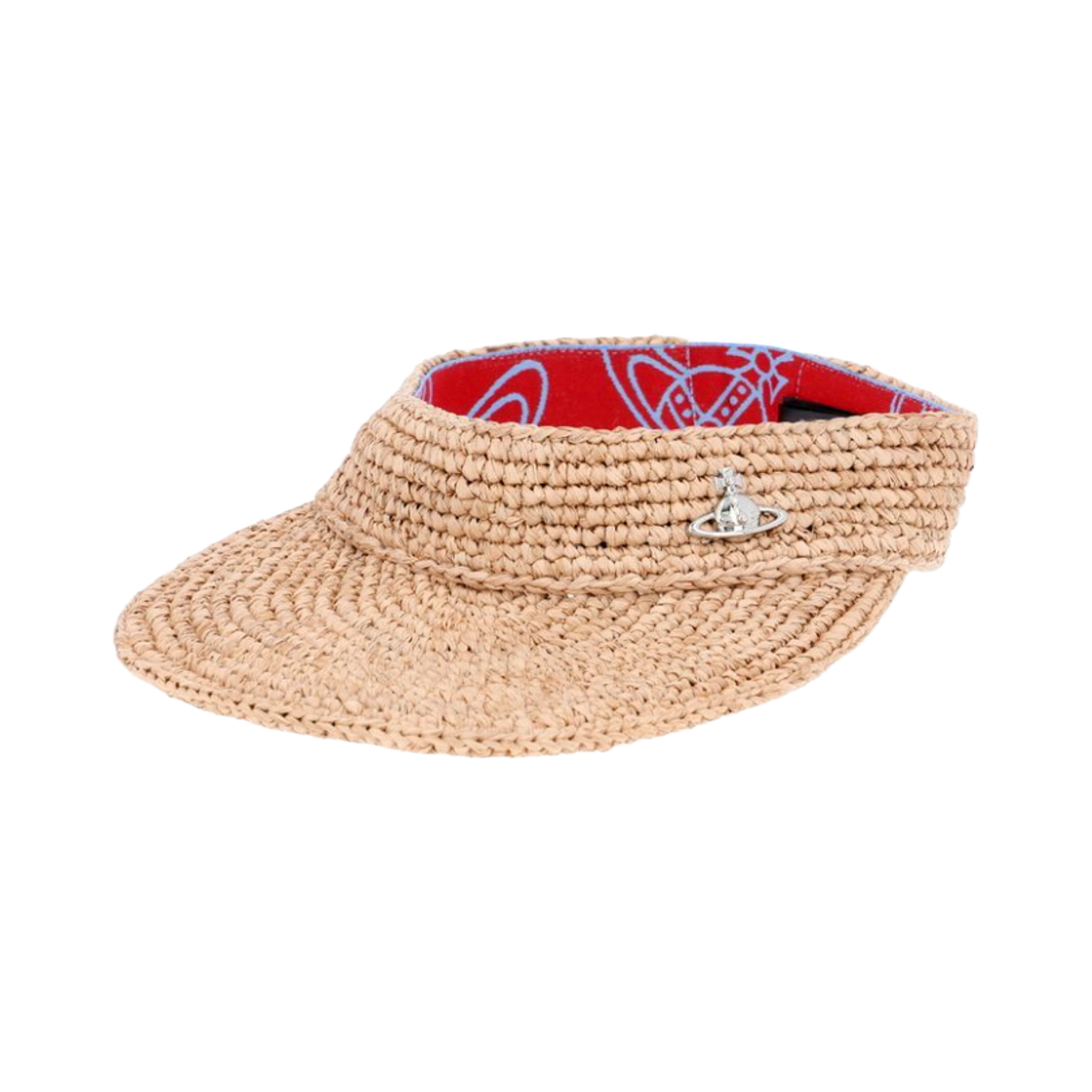 8102002T-K005N-C401 (W) Vivienne Westwood Raffia Visor Beige