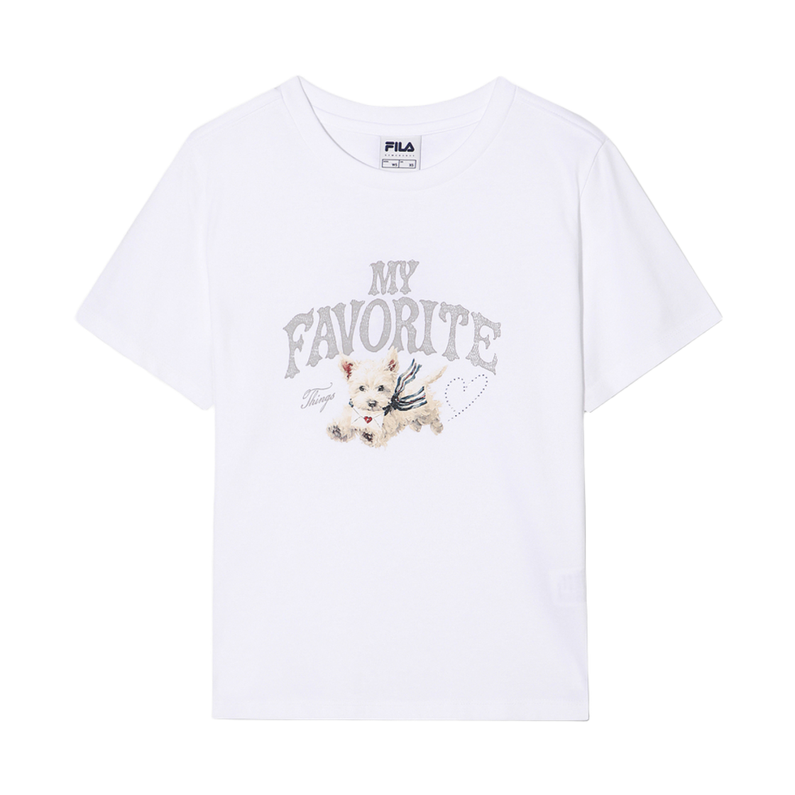[6% 적립] 휠라 여성 마이티셔츠 스탠다드 오프화이트([6% 적립] Fila Women MY T-Shirt Standard Off White)