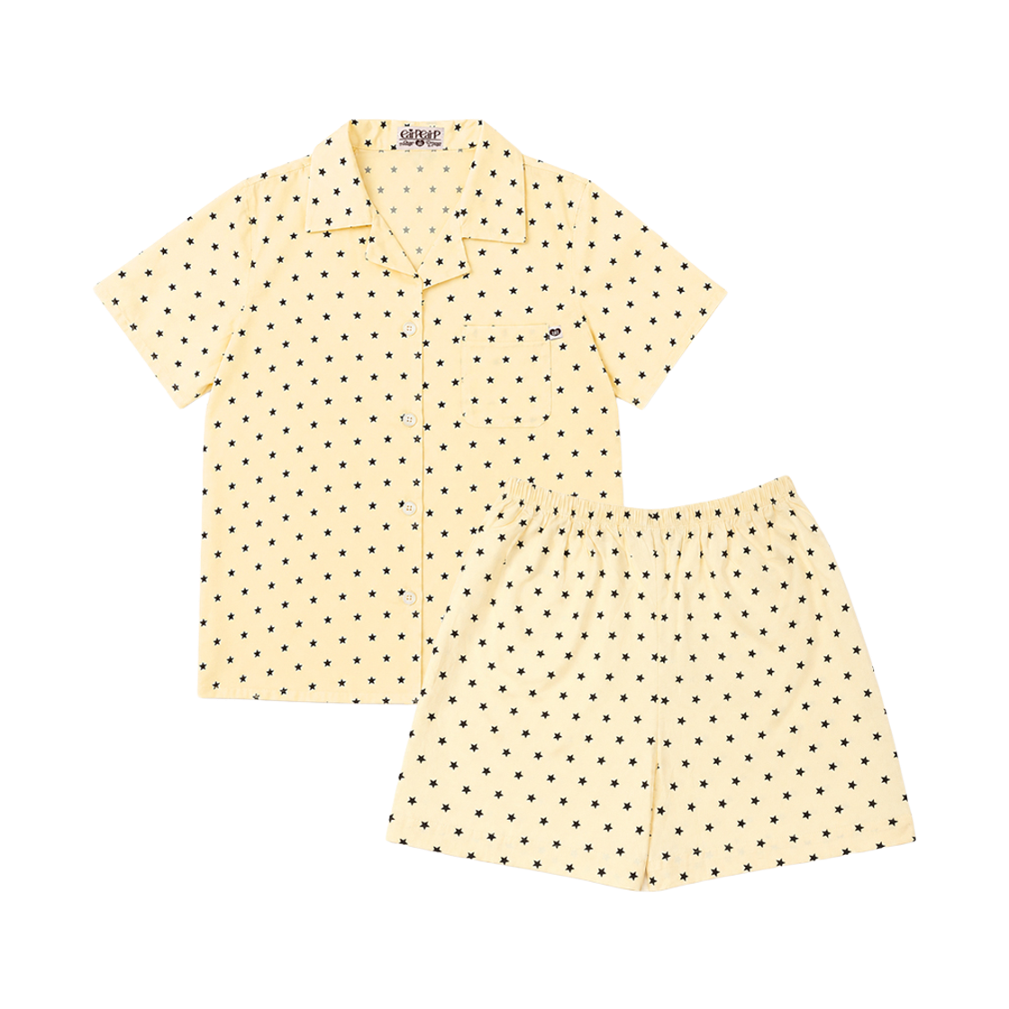 어프어프 바나나 멜로우 반팔 파자마 세트(EARPEARP Banana Mellow Short Sleeve Pajama Set)