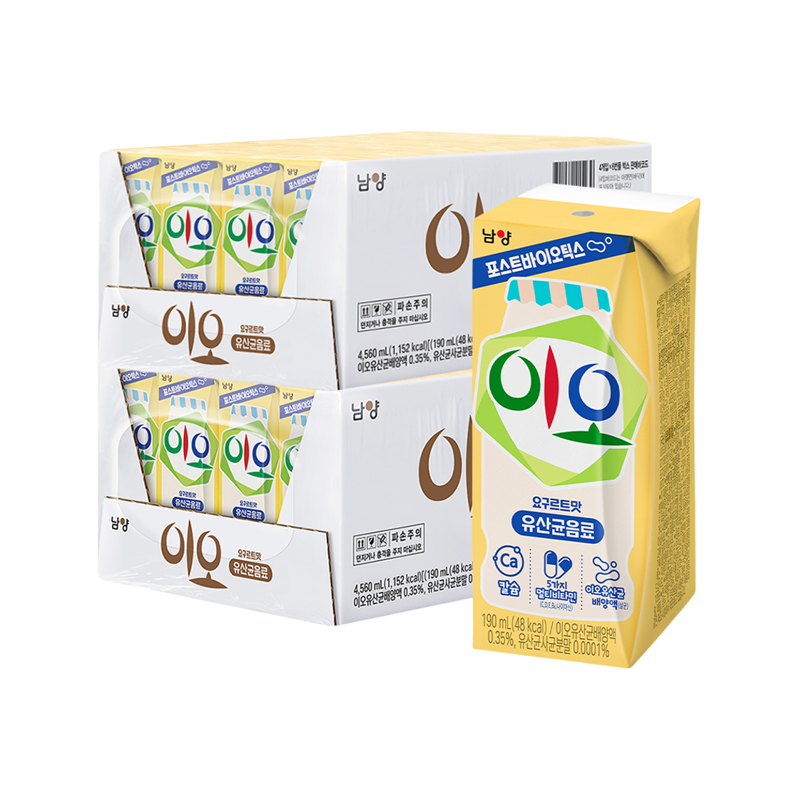 남양 이오 요구르트 유산균음료 190ml 48팩(Namyang IO Drinking Yogurt 190ml (48 Packs))
