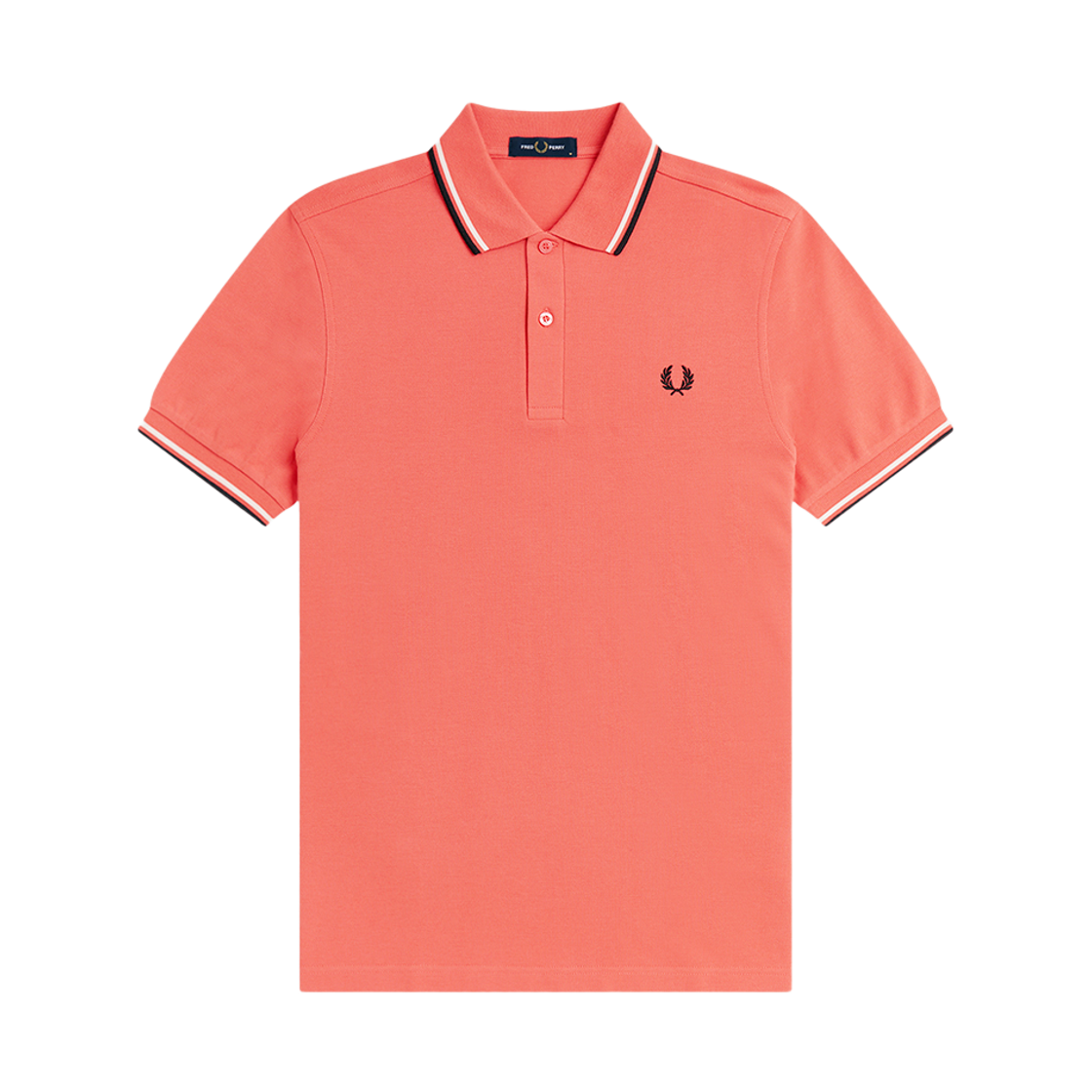 프레드페리 M3600 트윈 팁 프레드페리 셔츠 스트로베리크림 에크루 블랙(Fred Perry M3600 Twin Tipped Fred Perry Shirt Strawberry Cream Ecru Black)