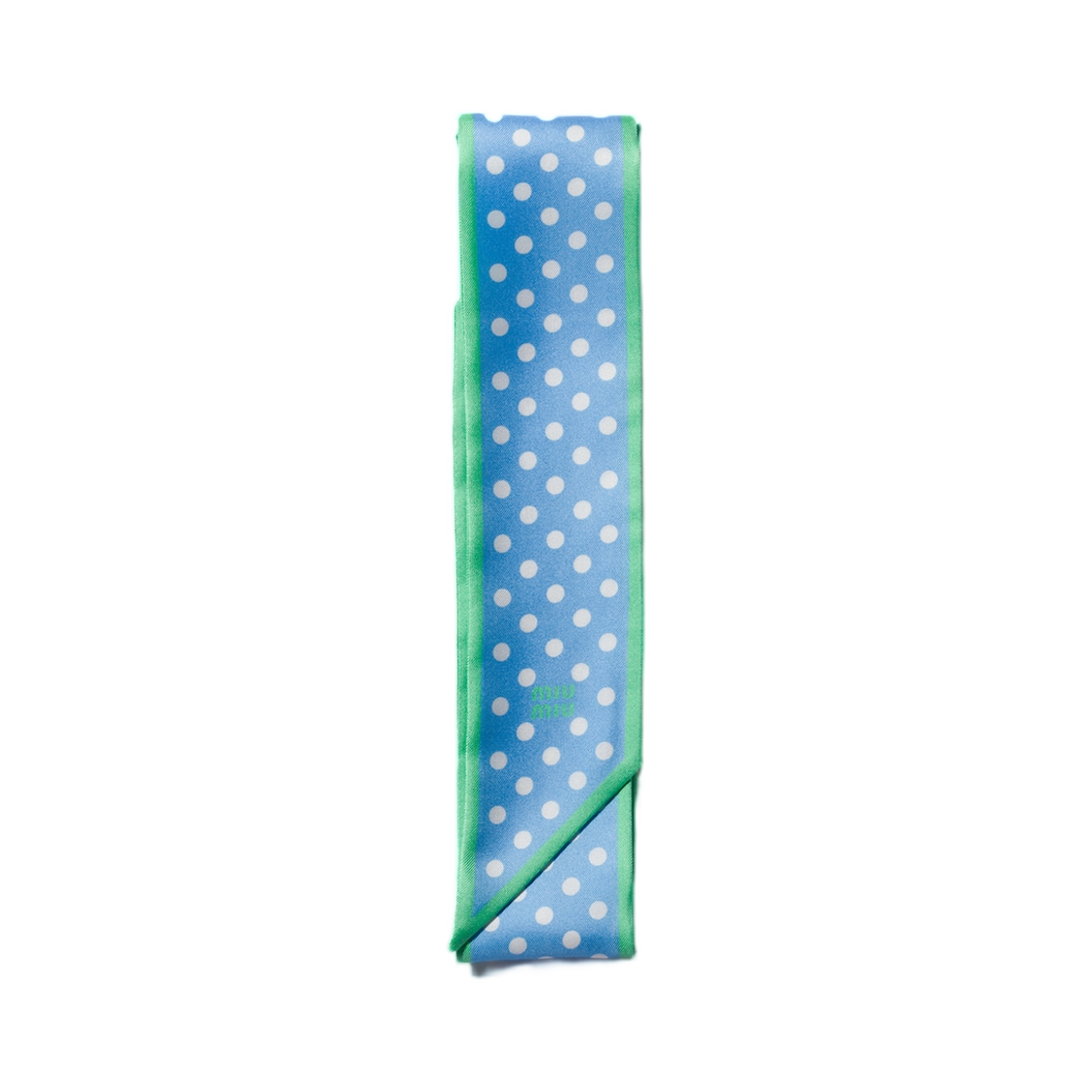 5FF008-2G8P-F05NZ Miu Miu Printed Twill Scarf Periwinkle Jade